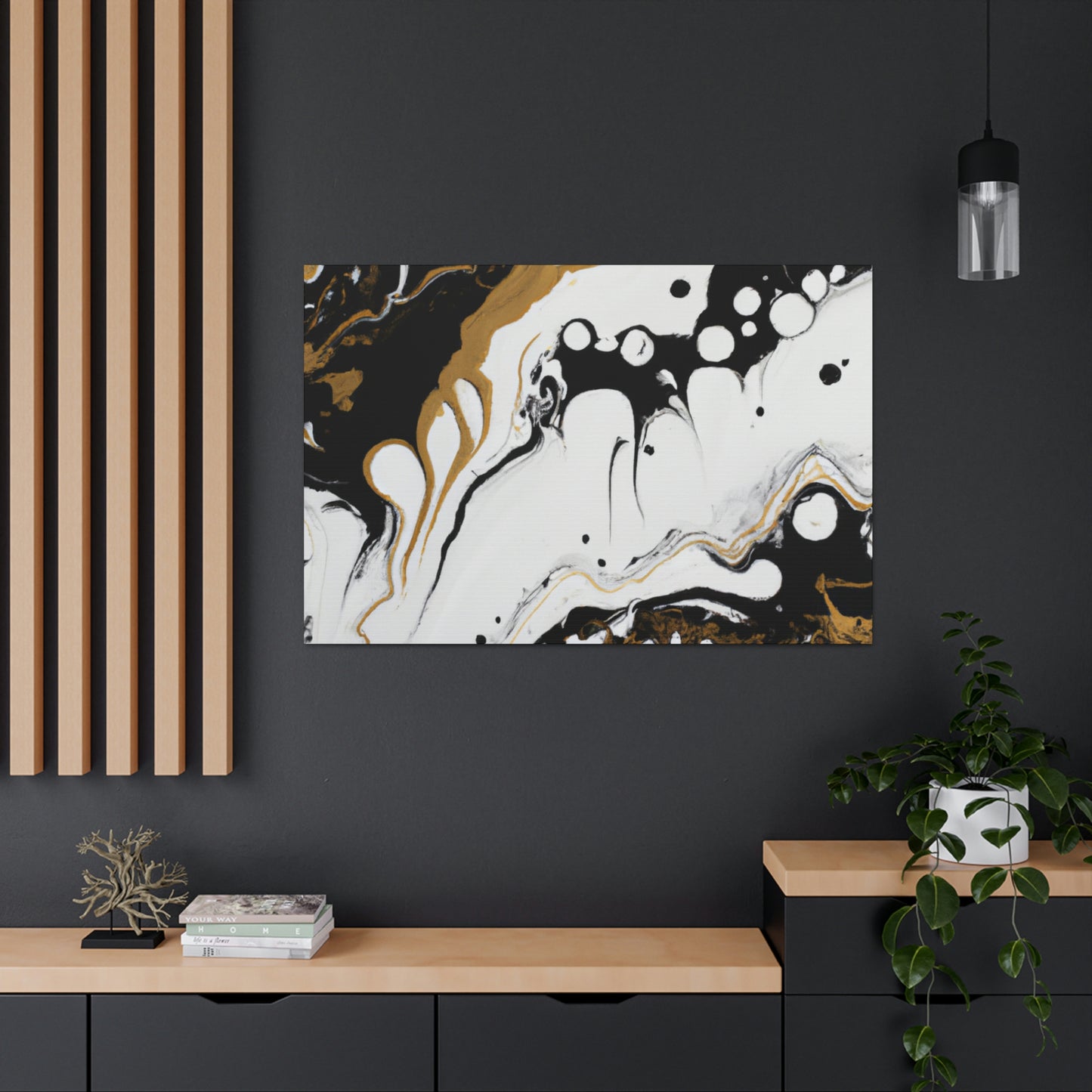 Mystic Gold Wave. - Canvas