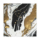 Golden Fluid Fusion - Canvas