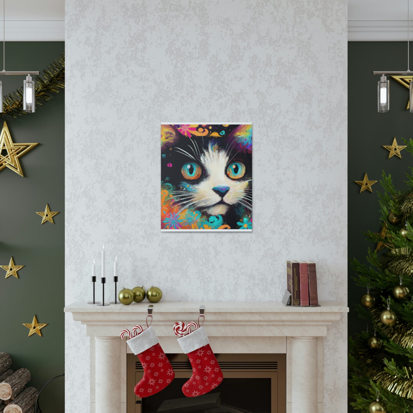 Feline Flourish. - Canvas