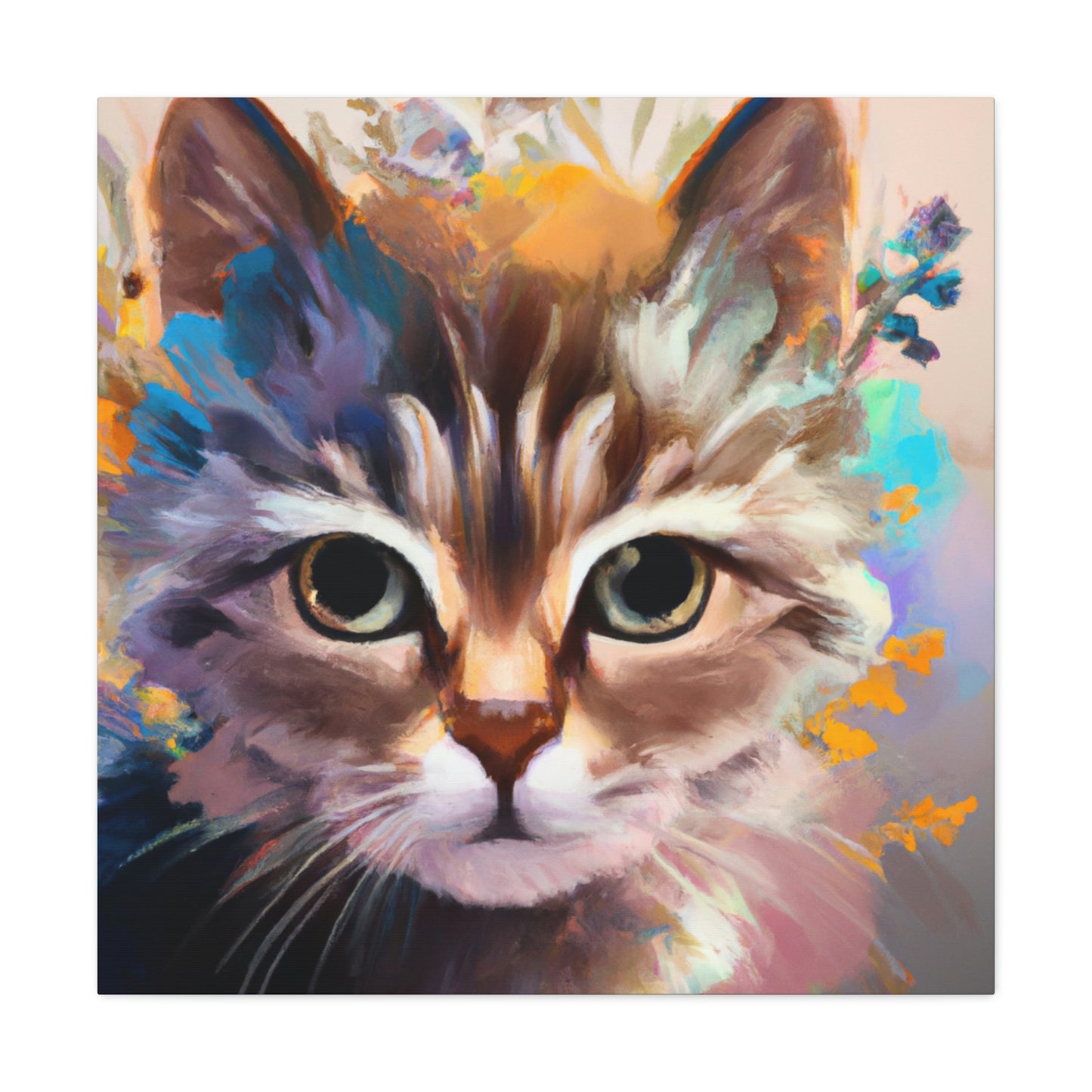 Feline Floral. - Canvas