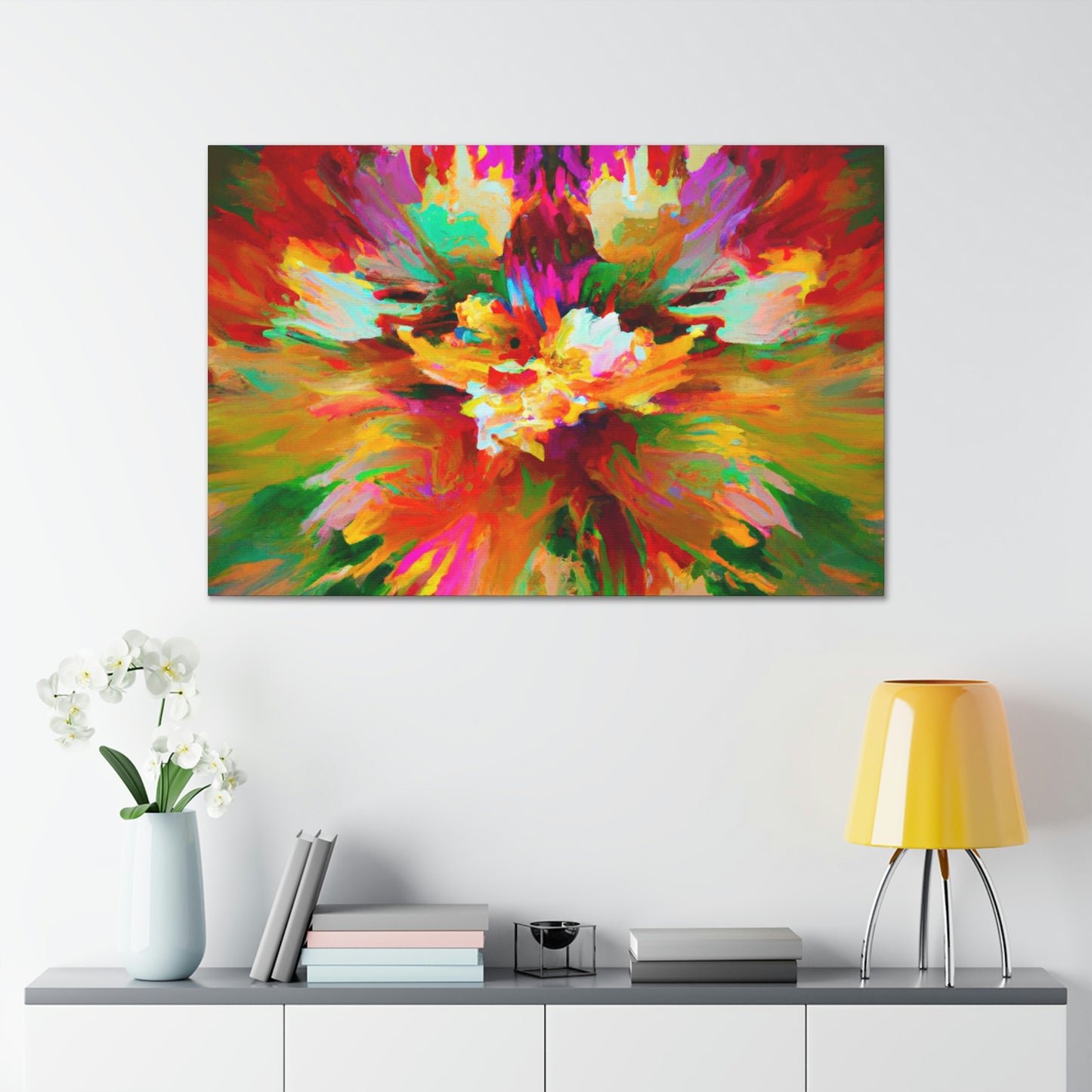 Illuminated Bloom. - Canvas