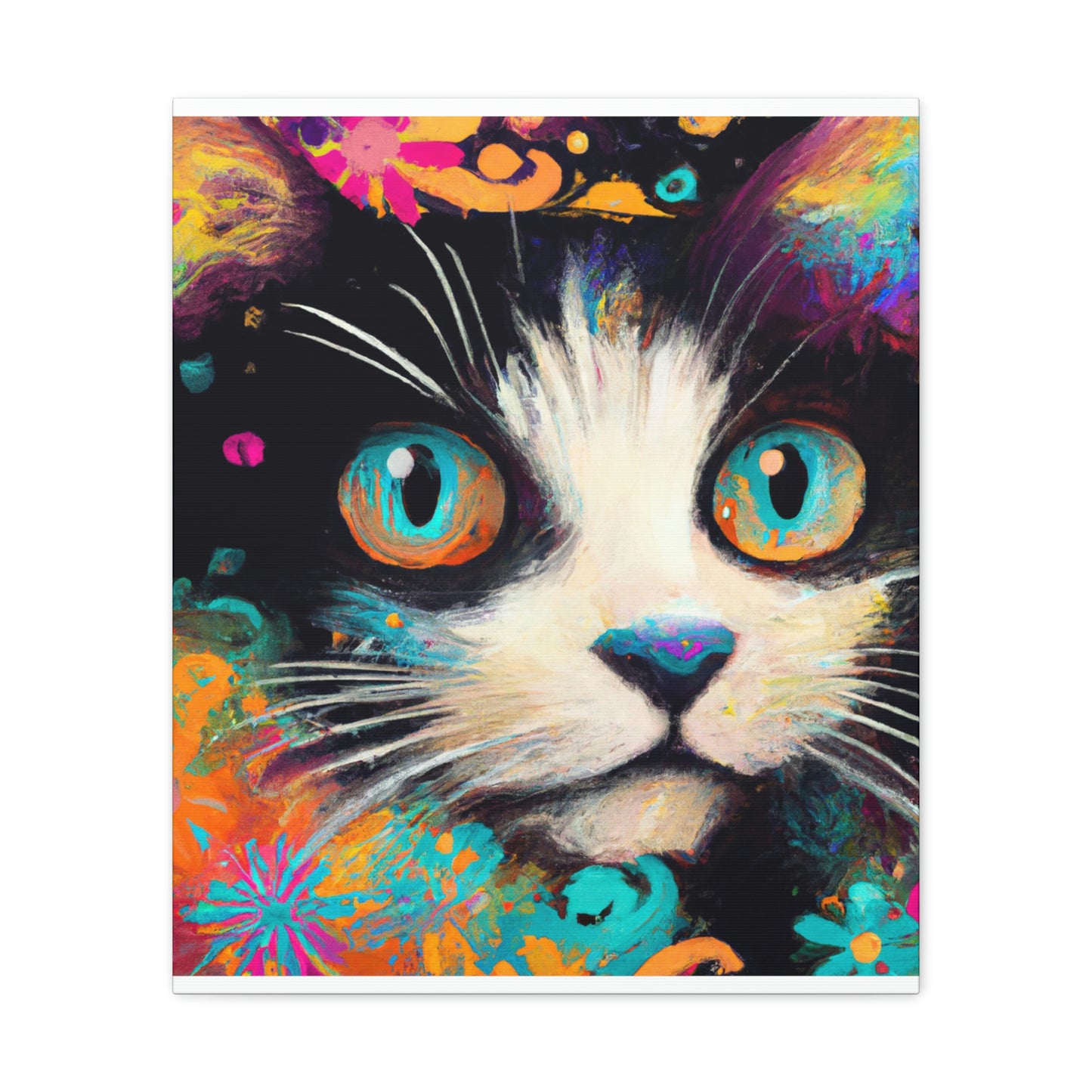 Feline Flourish. - Canvas