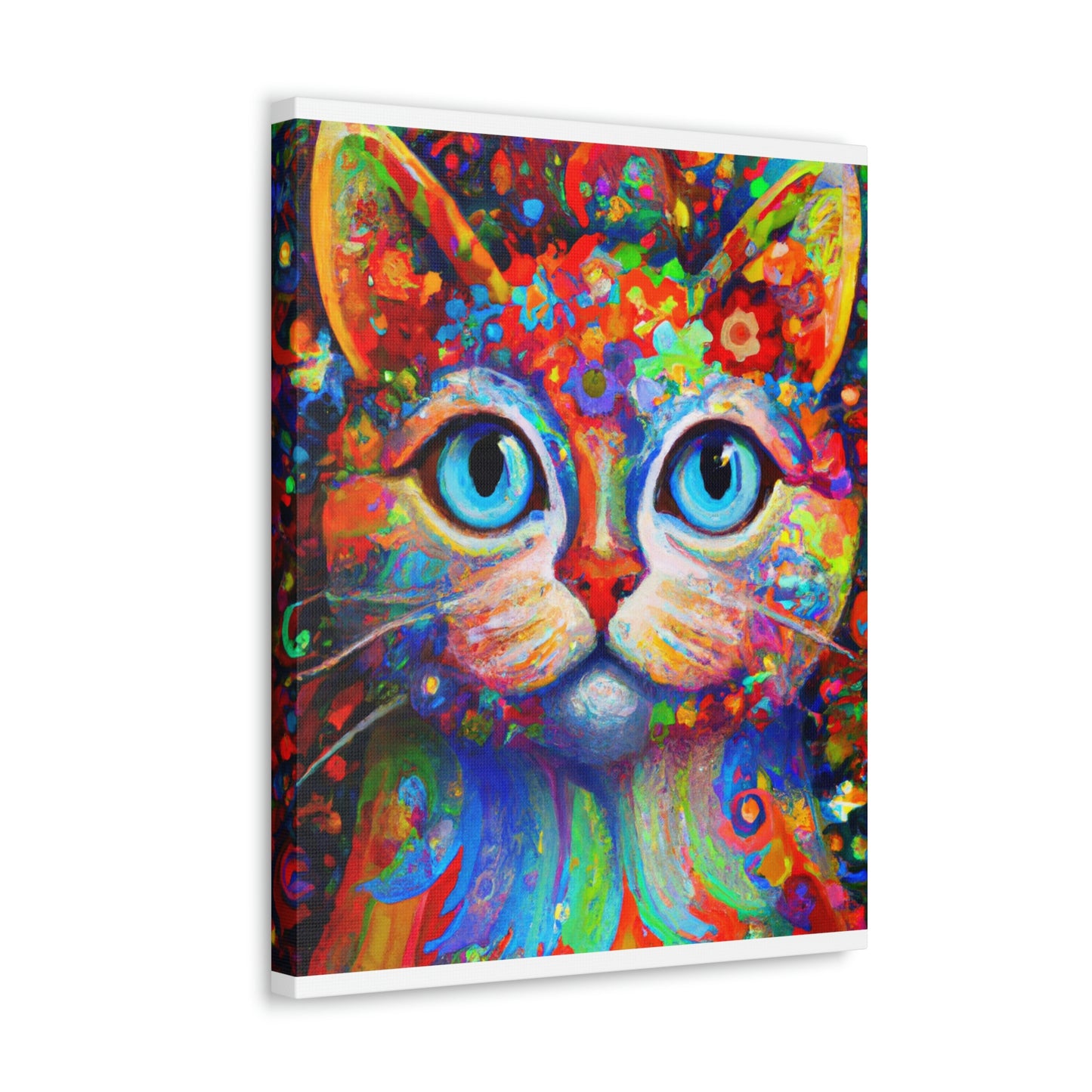 Floral Feline. - Canvas