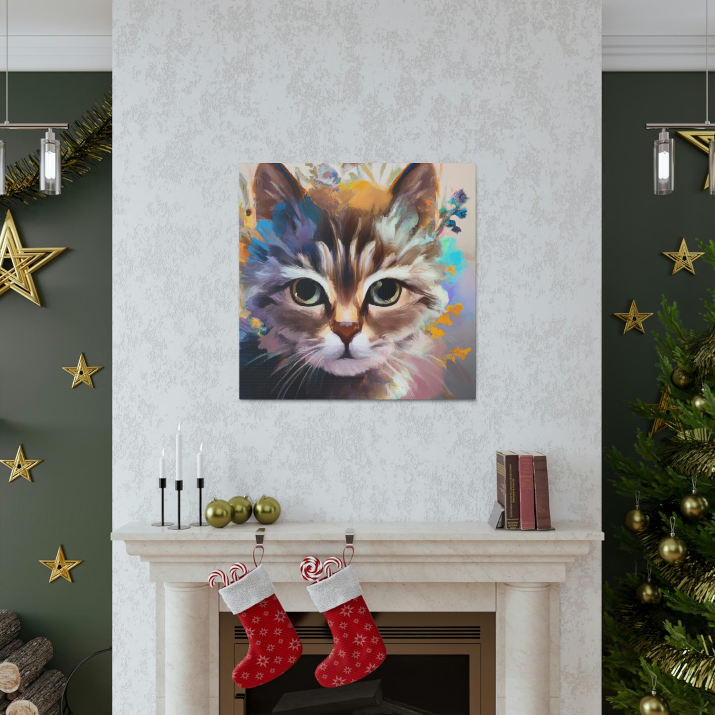 Feline Floral. - Canvas