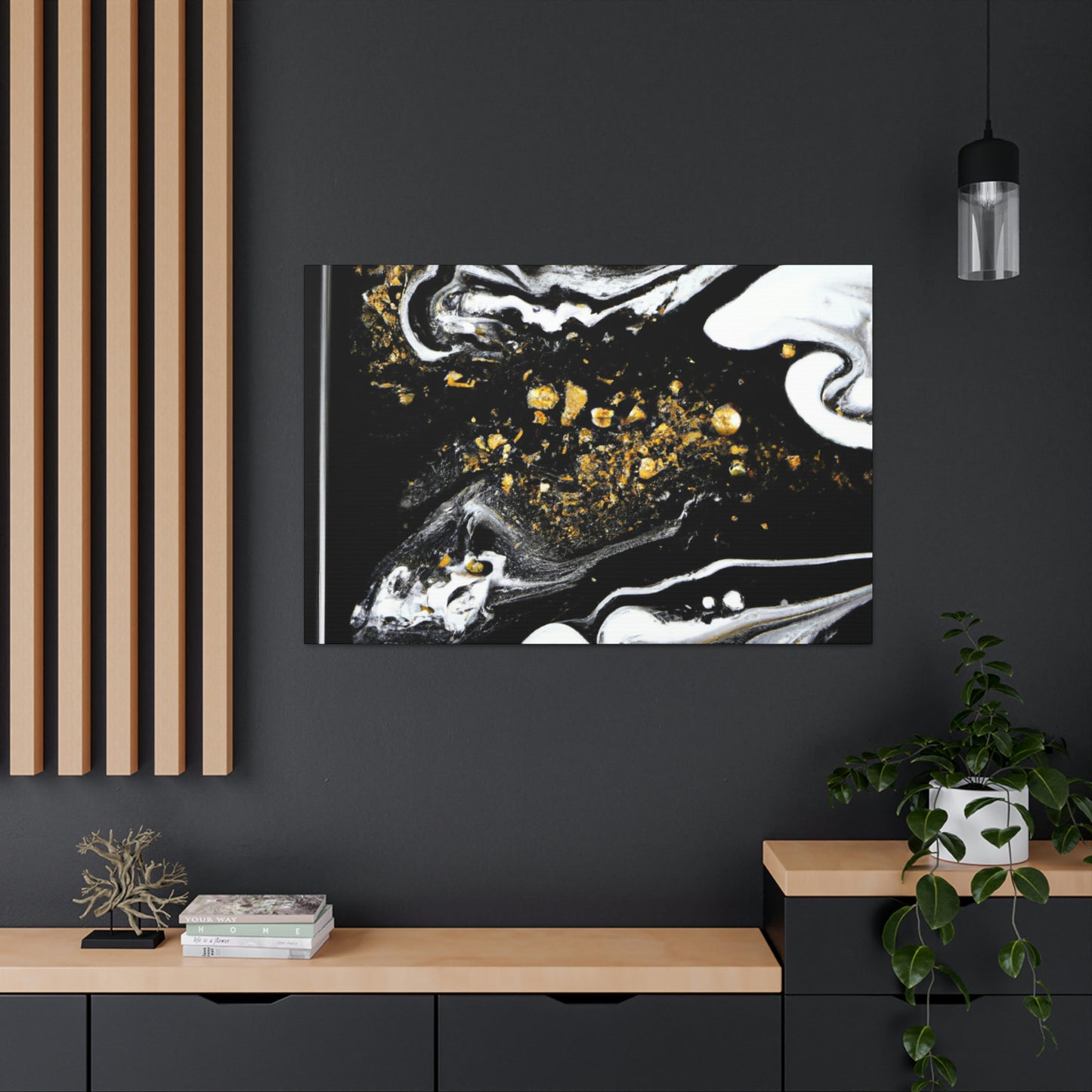 Golden Flow Fusion - Canvas