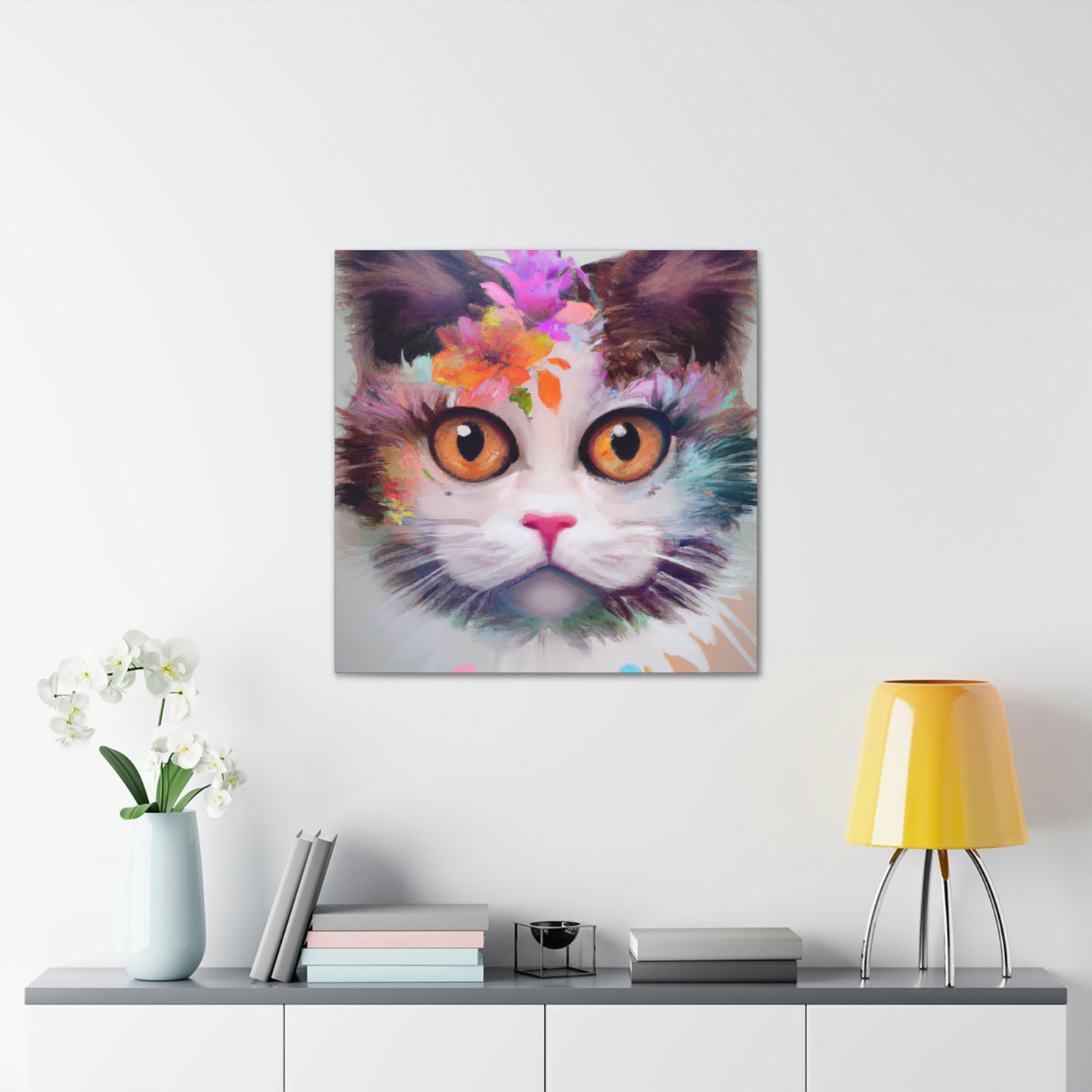 Floral Feline - Canvas