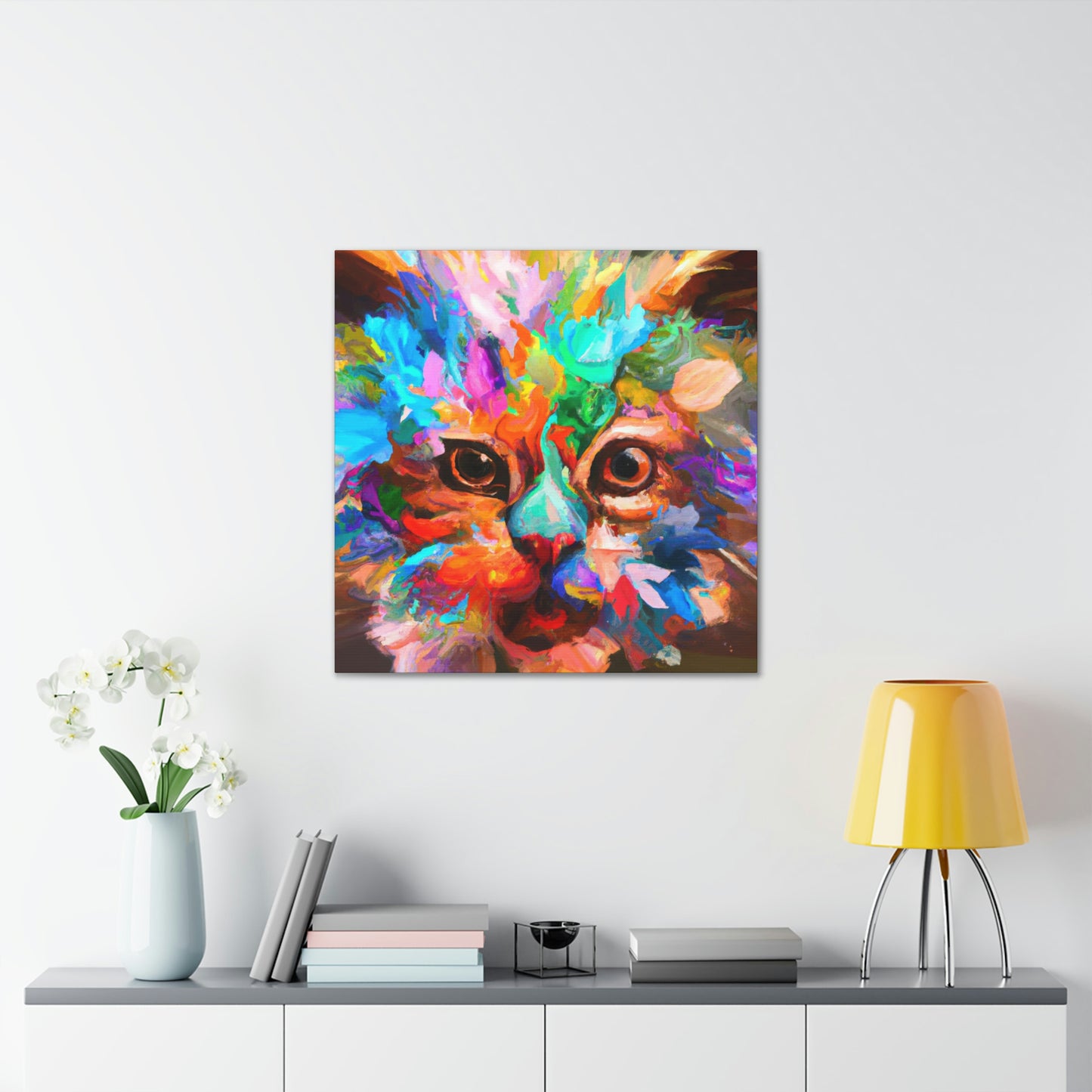 "Floral Feline" - Canvas