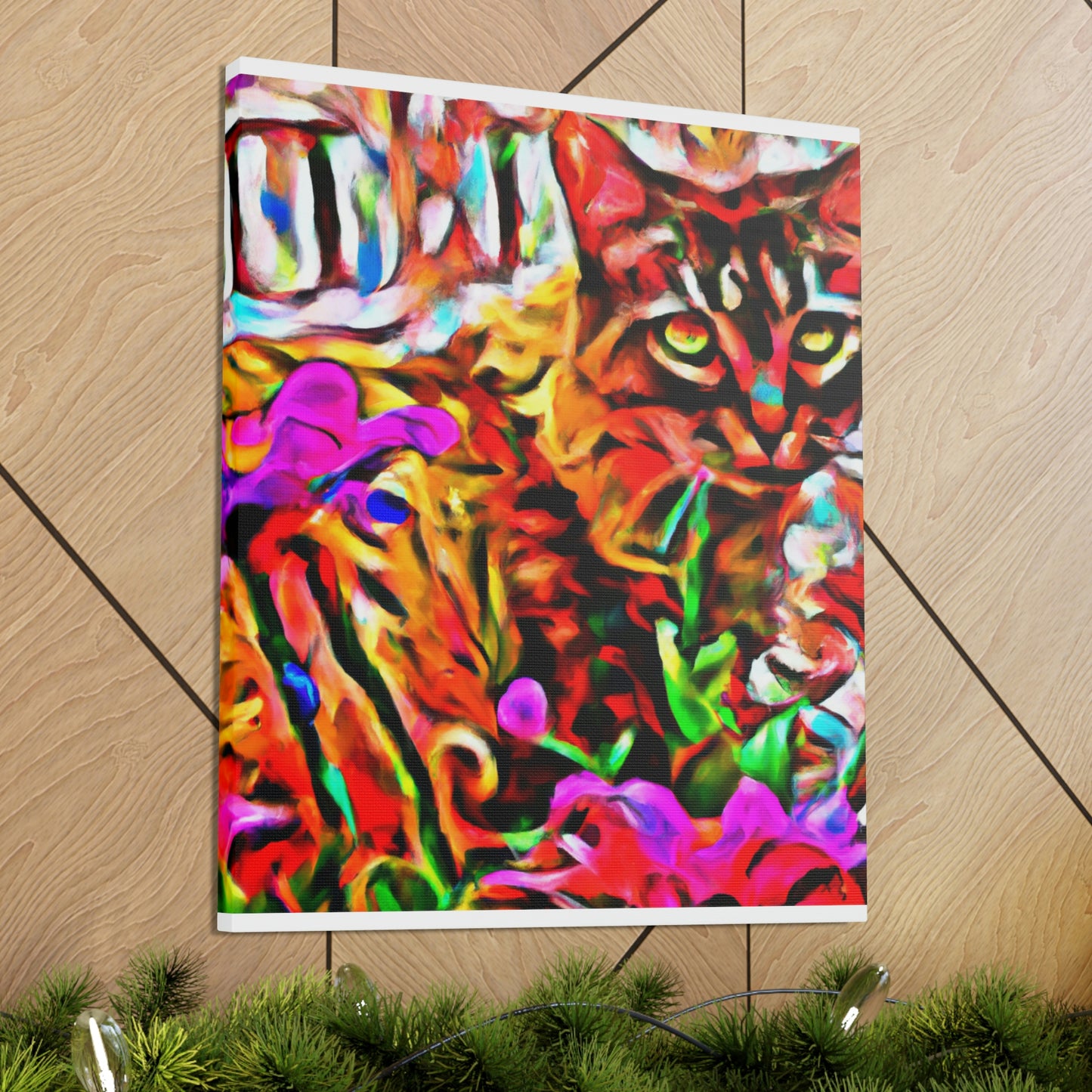 1. "Colored Flower Mix"
2. "Multi Flowered Cat"
3. "Digital Room Mix" - Canvas