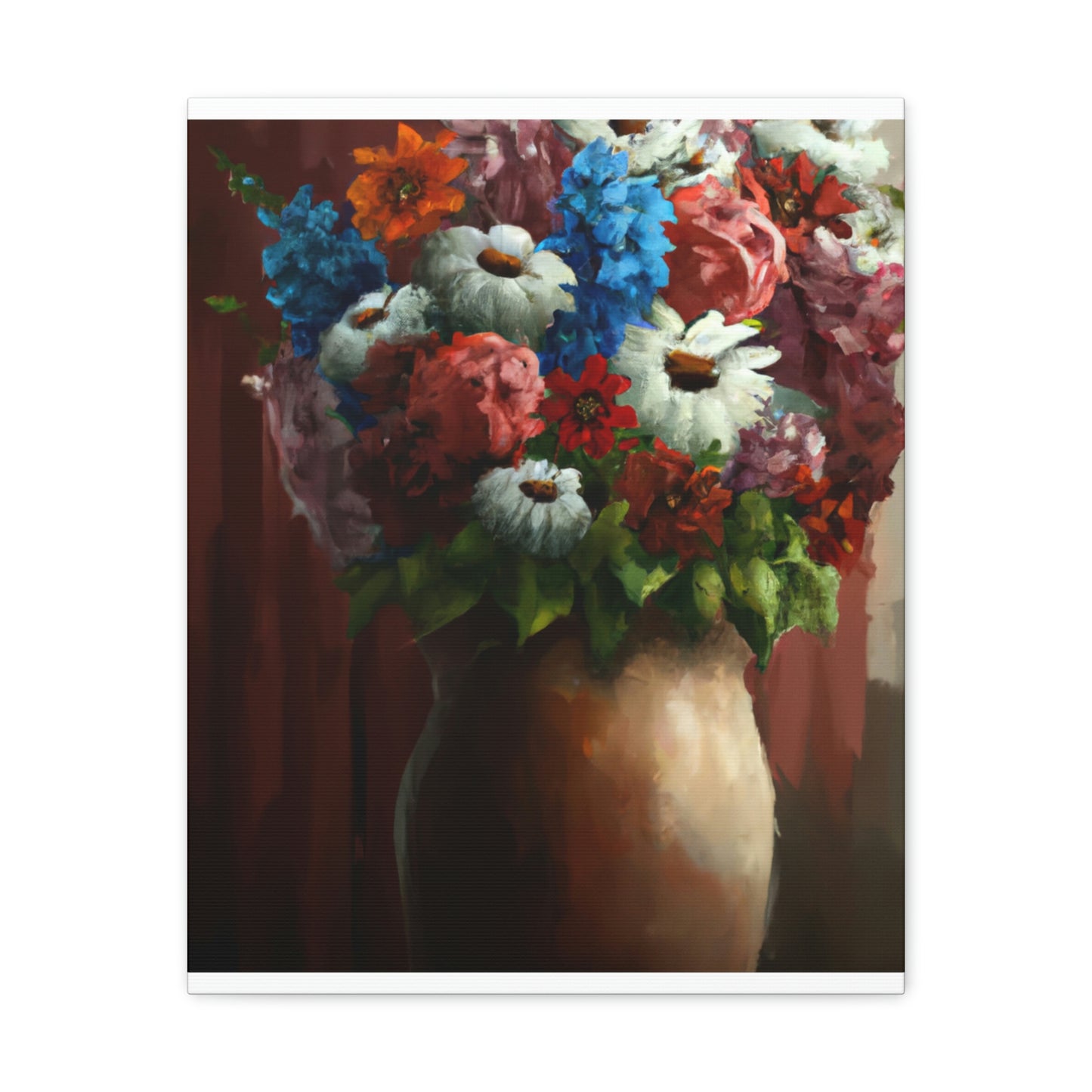 Vibrant Petal Bouquet. - Canvas