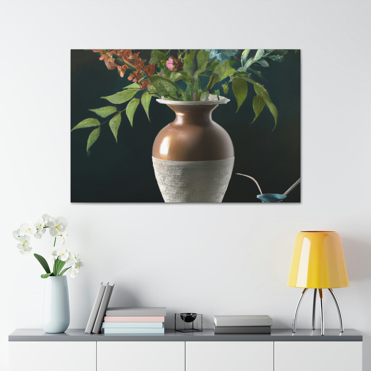Fuschia Floral Finesse - Canvas