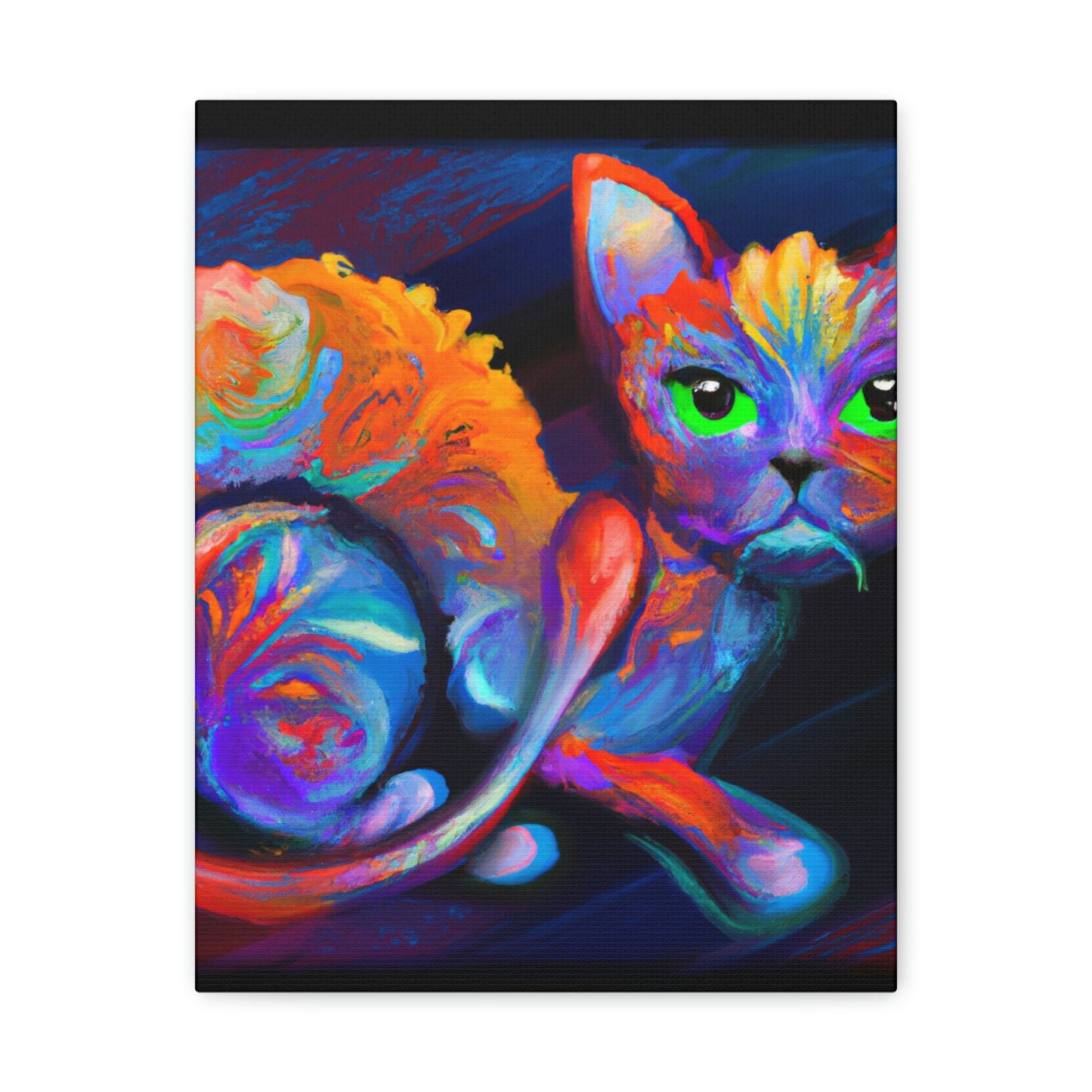 Feline Blooms. - Canvas