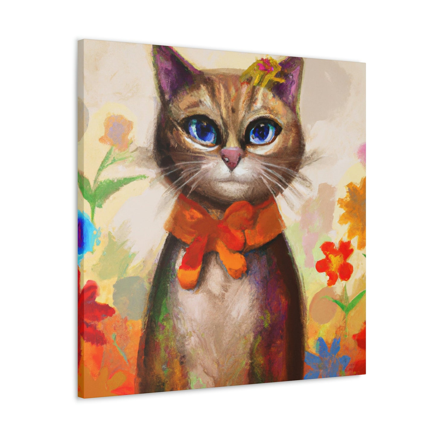 Feline Flora - Canvas
