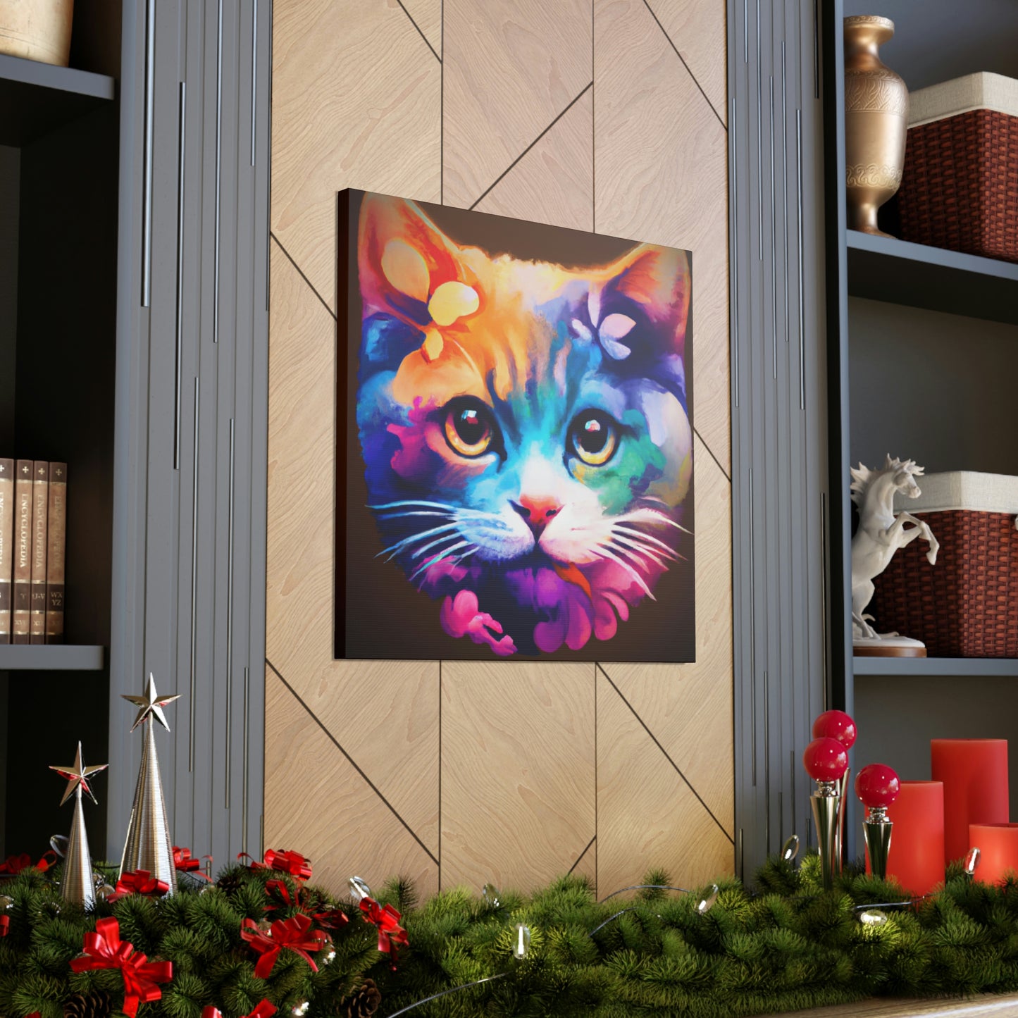 Vibrant Feline. - Canvas