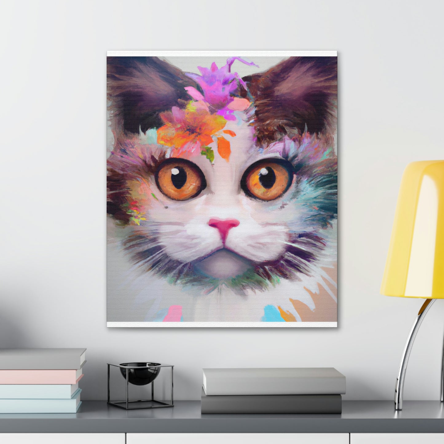 Floral Feline - Canvas