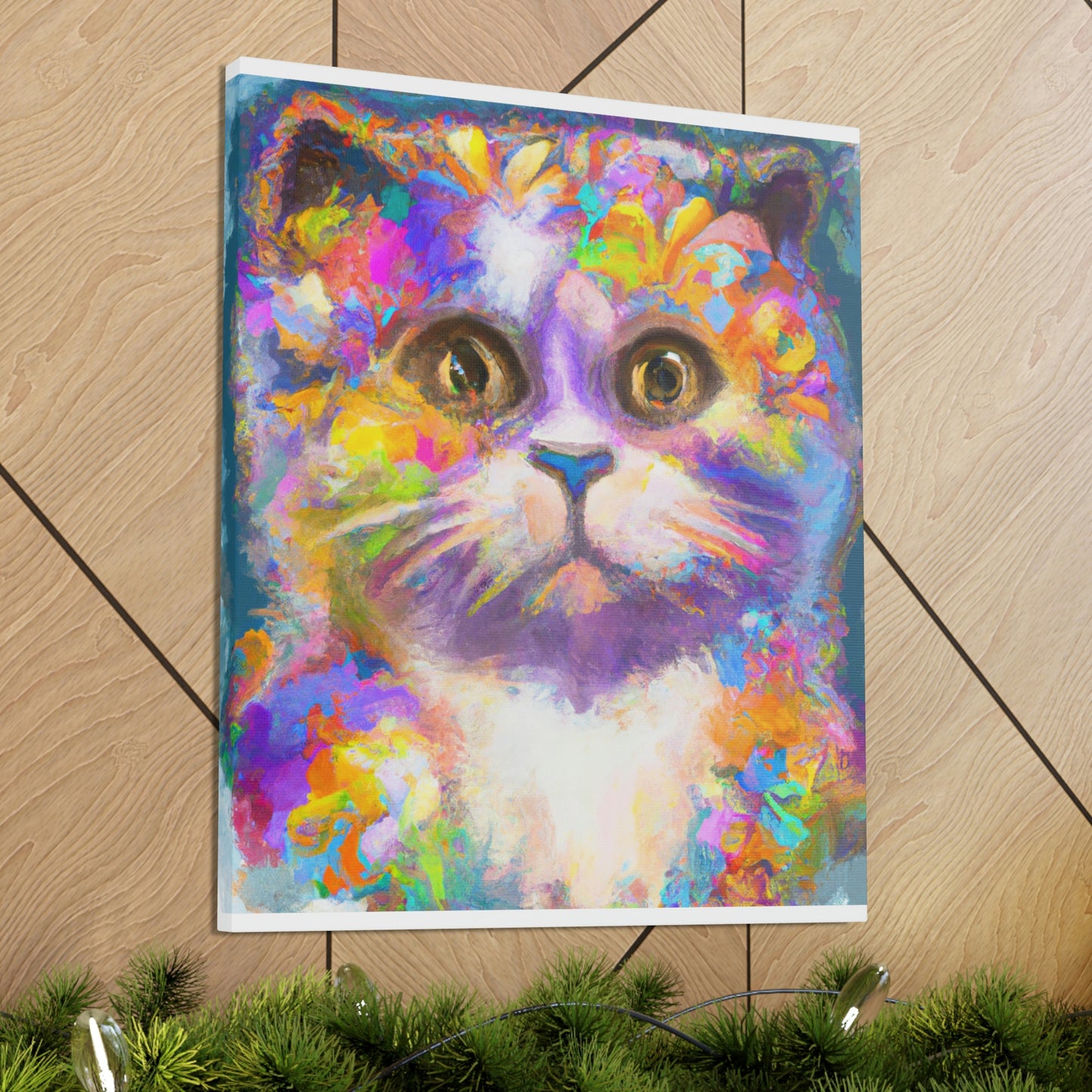 "Cat Rainbow". - Canvas