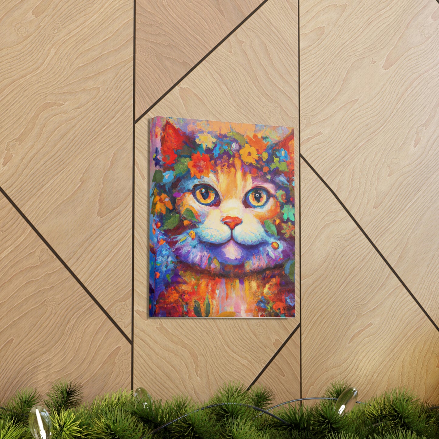 Feline Floral - Canvas