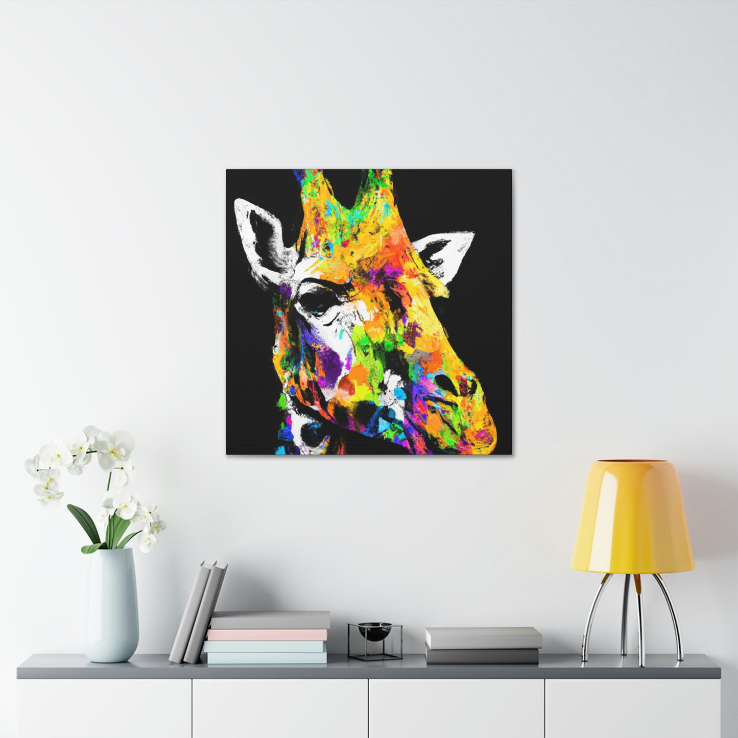 Multi-Hued Giraffe - Canvas