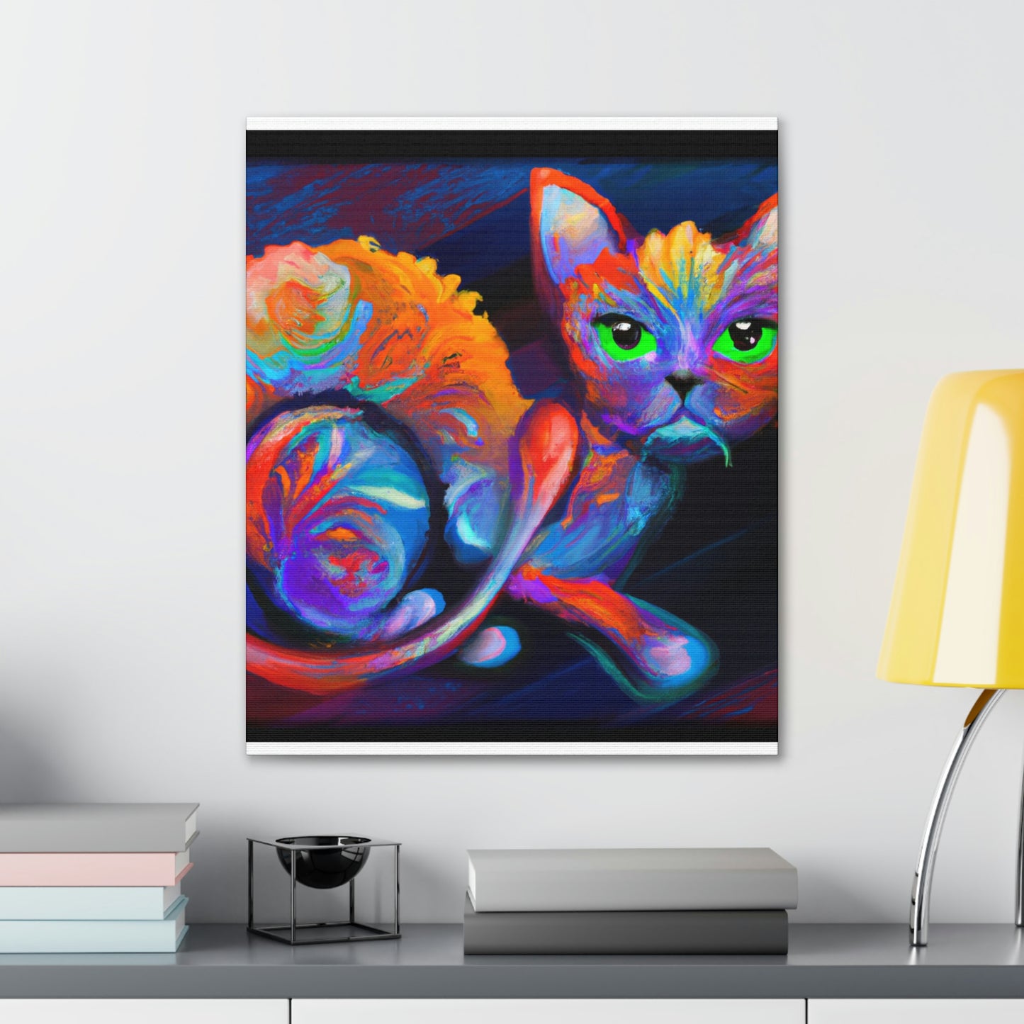 Feline Blooms. - Canvas