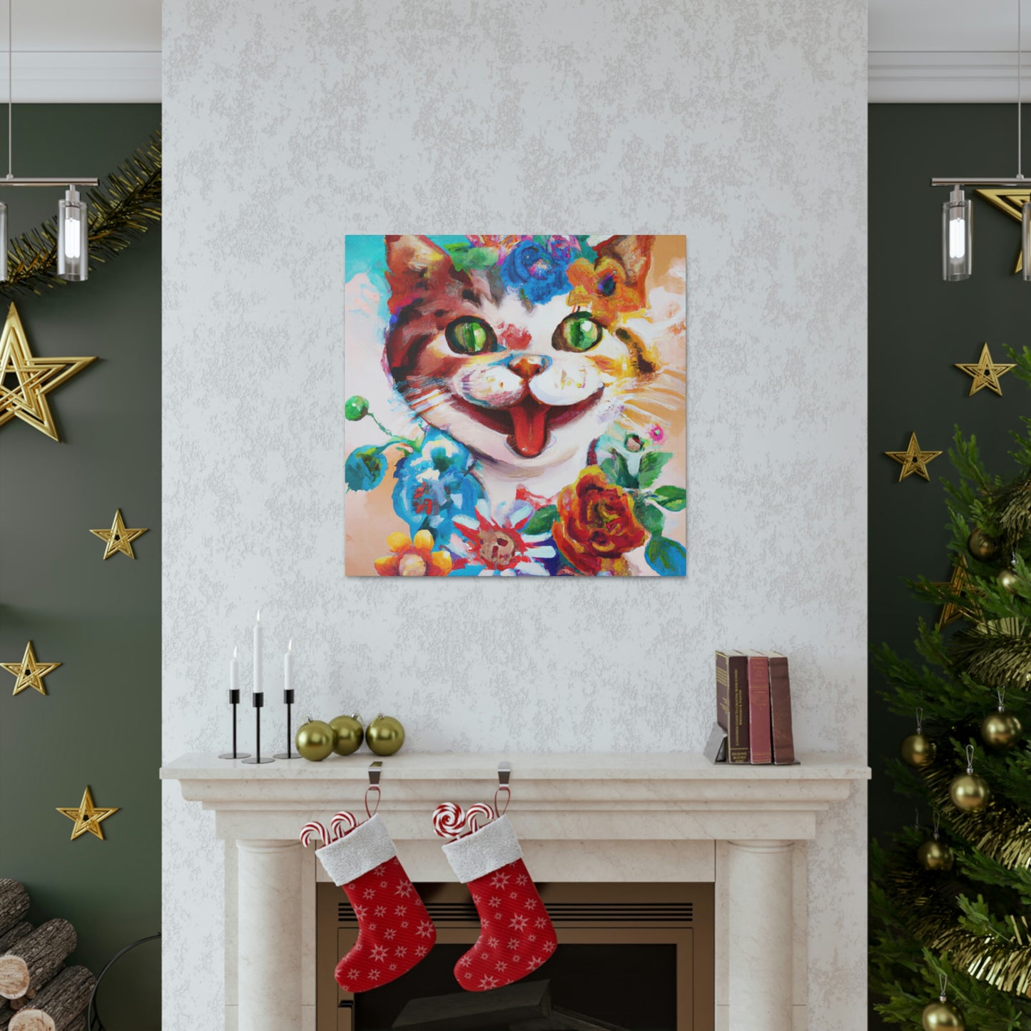 Feline Florals - Canvas