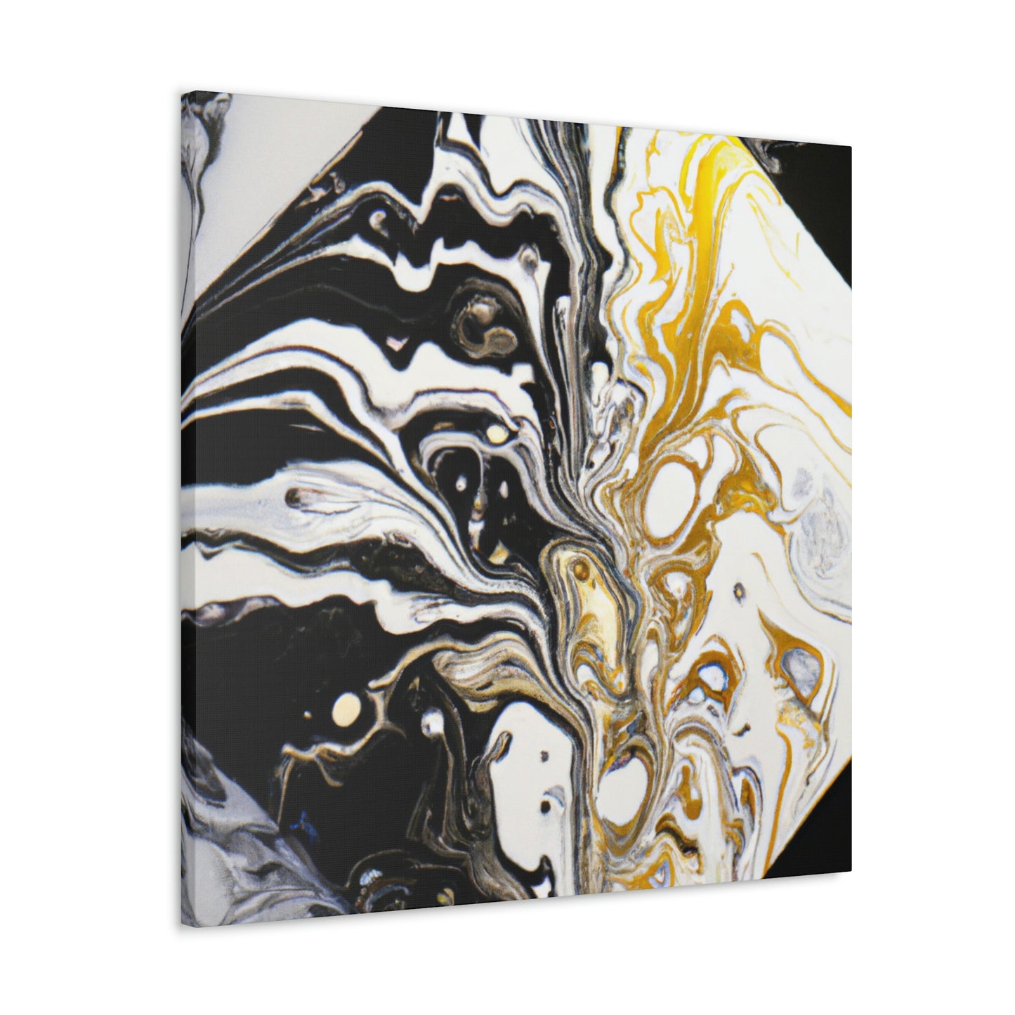 Golden Sparkle Flow. - Canvas