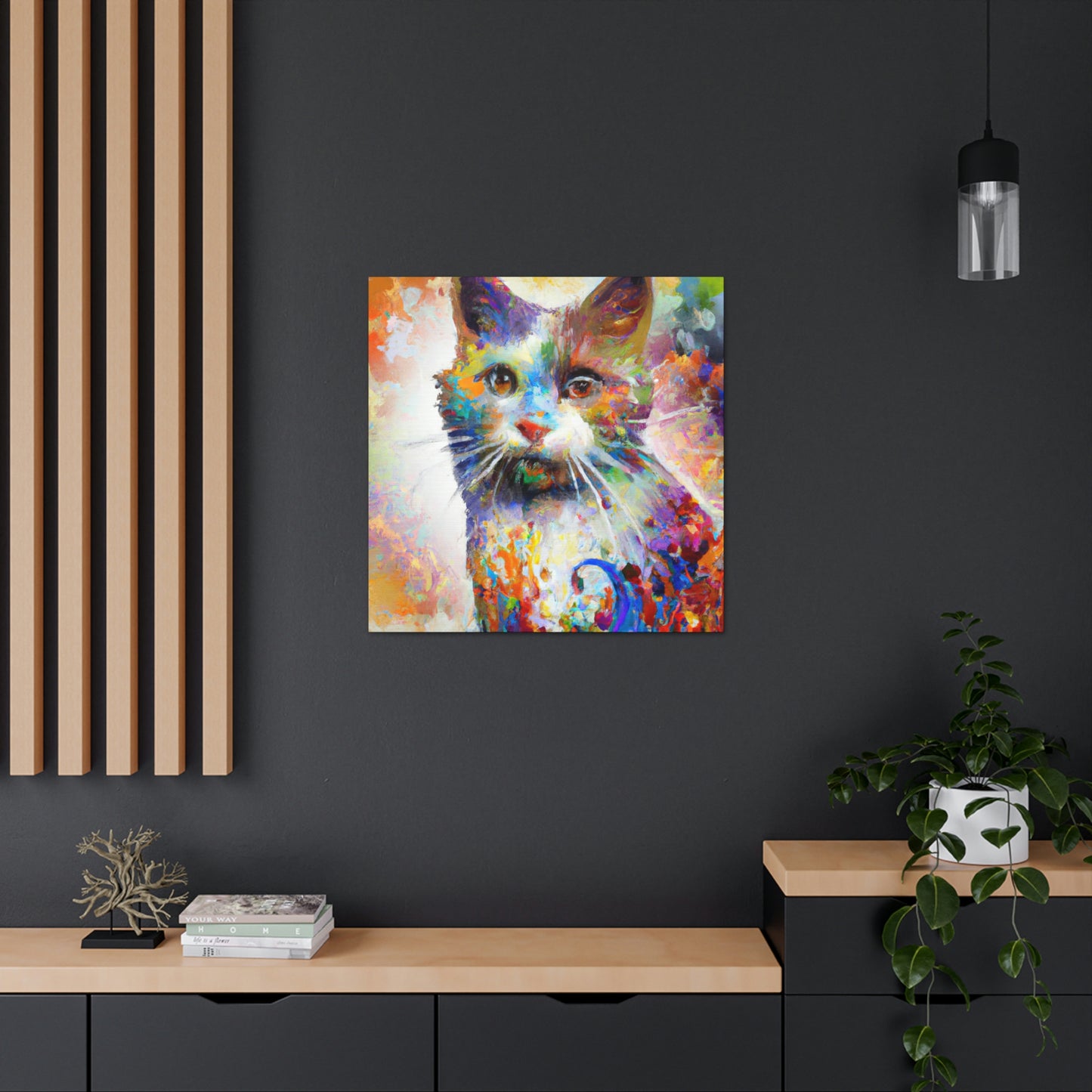 Bloomy Feline! - Canvas