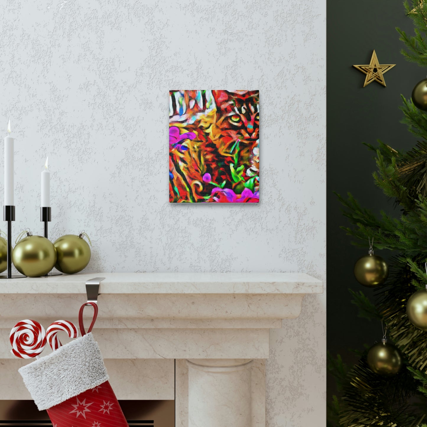 1. "Colored Flower Mix"
2. "Multi Flowered Cat"
3. "Digital Room Mix" - Canvas