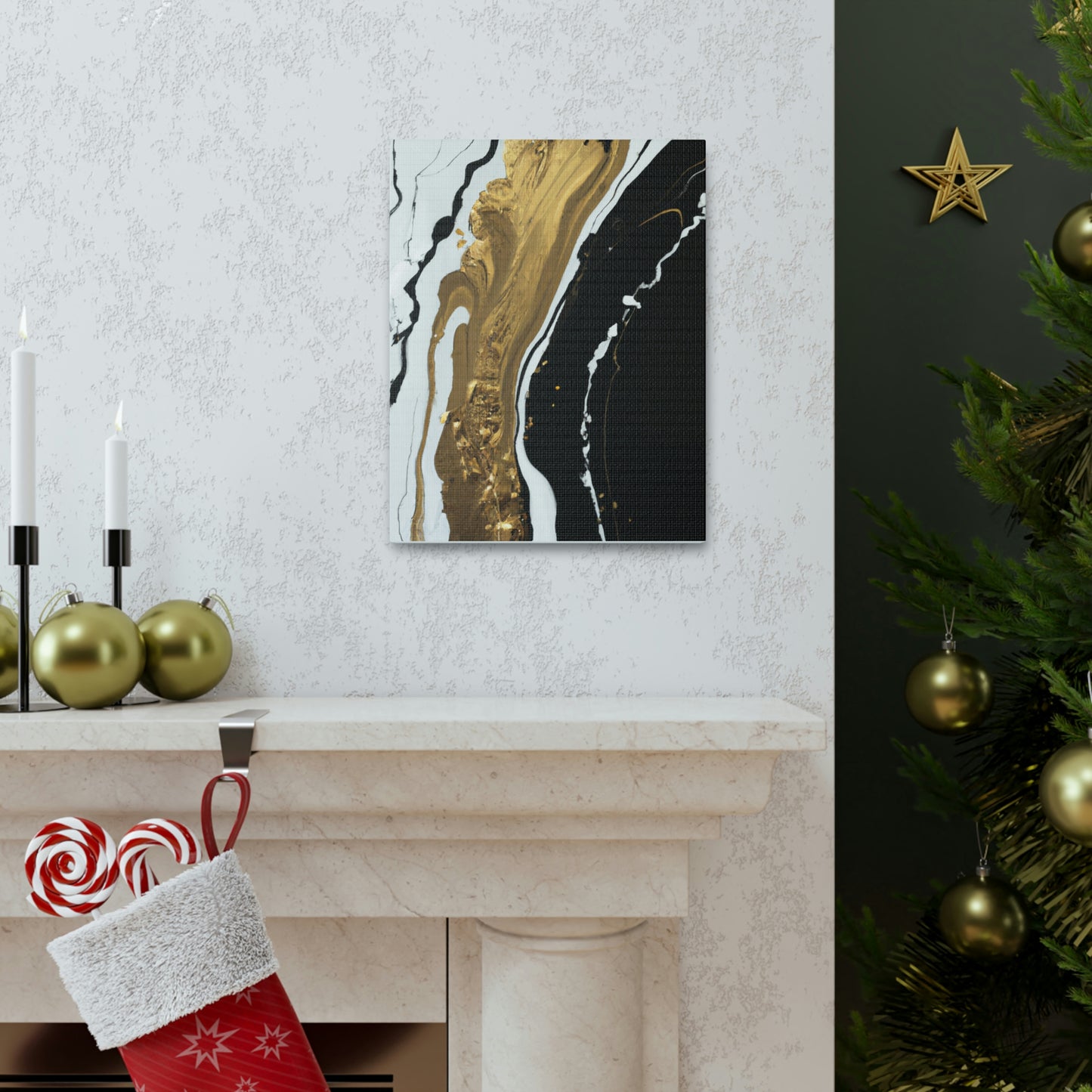 Golden Flow Fusion - Canvas