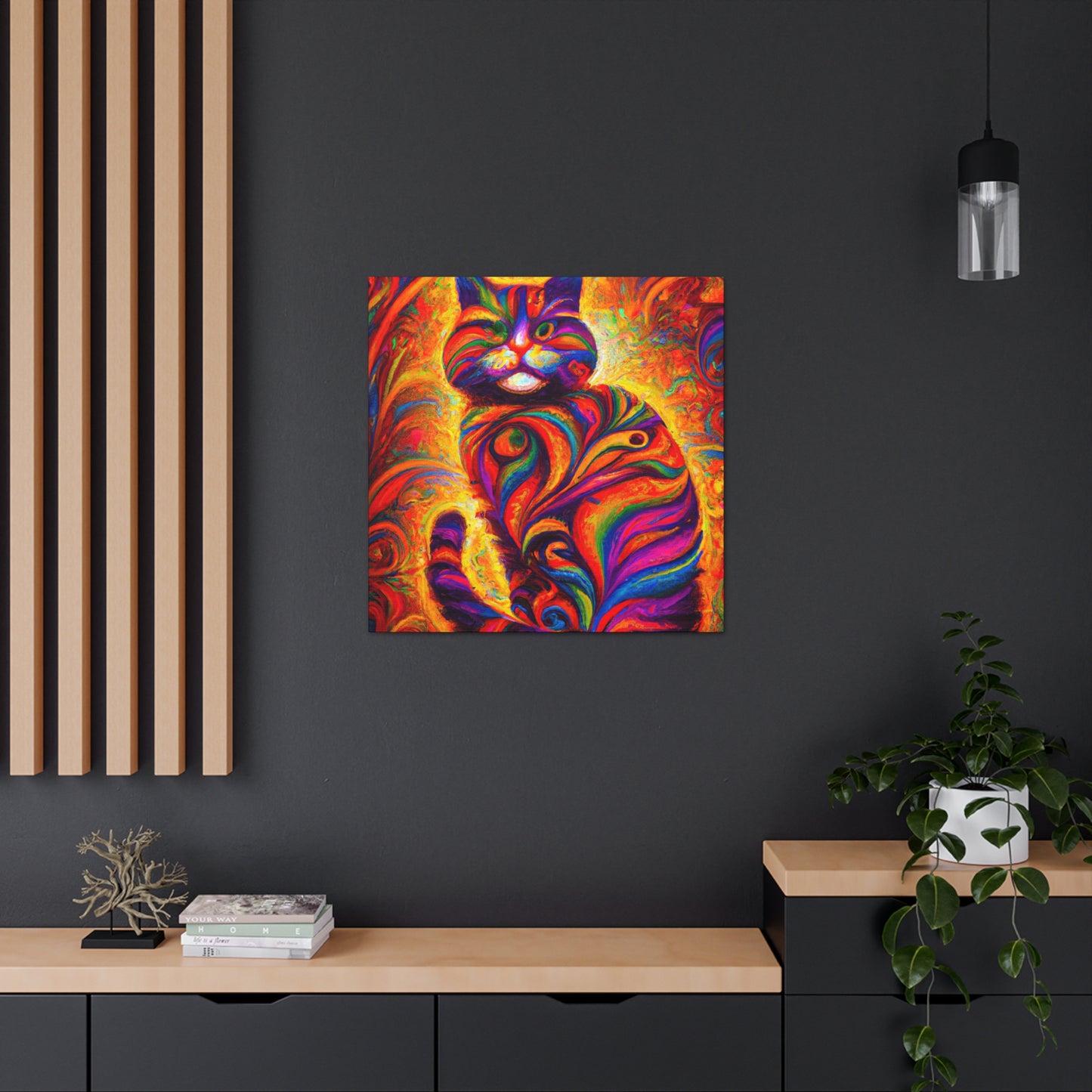 Feline Floral - Canvas
