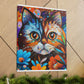 Flower Cat. - Canvas