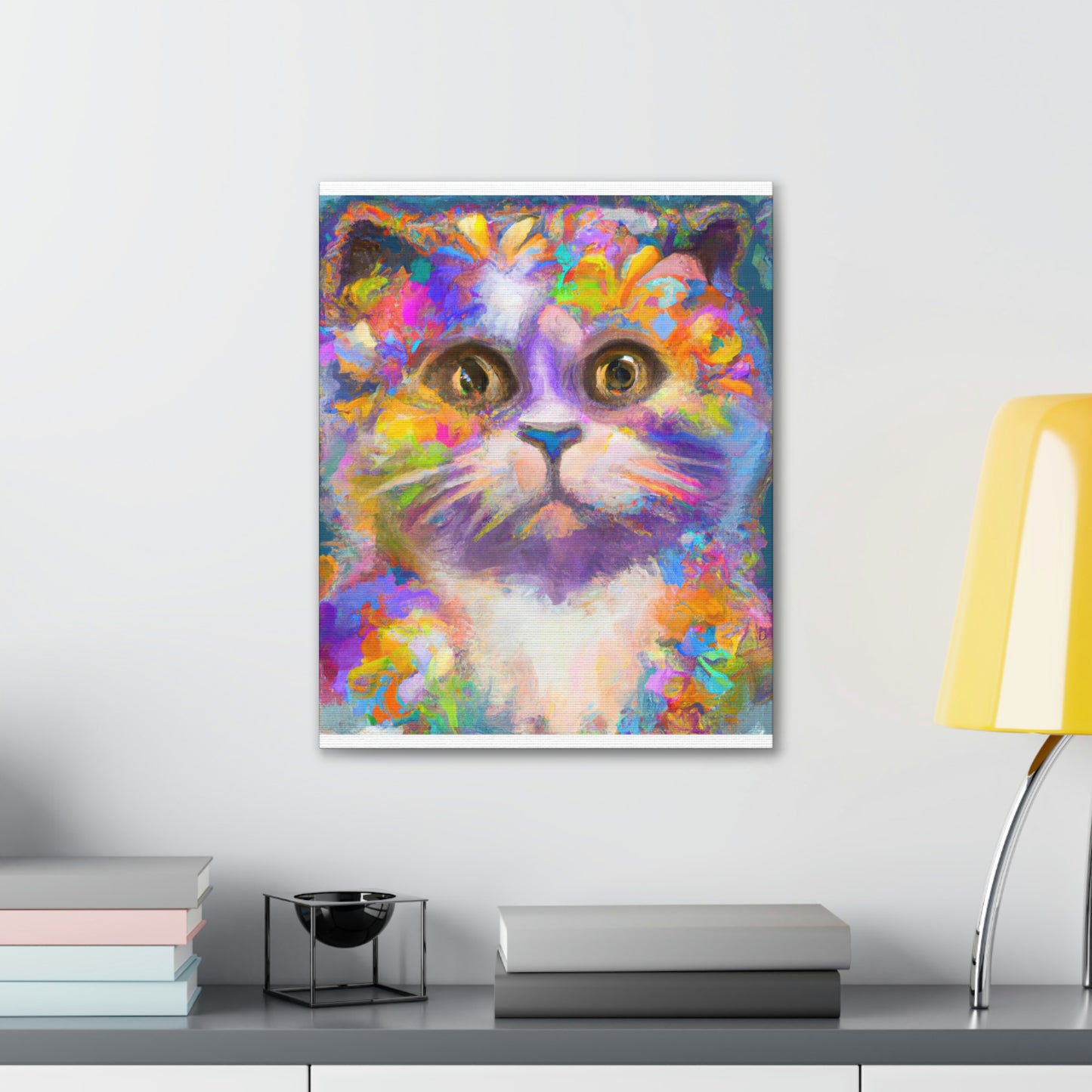 "Cat Rainbow". - Canvas