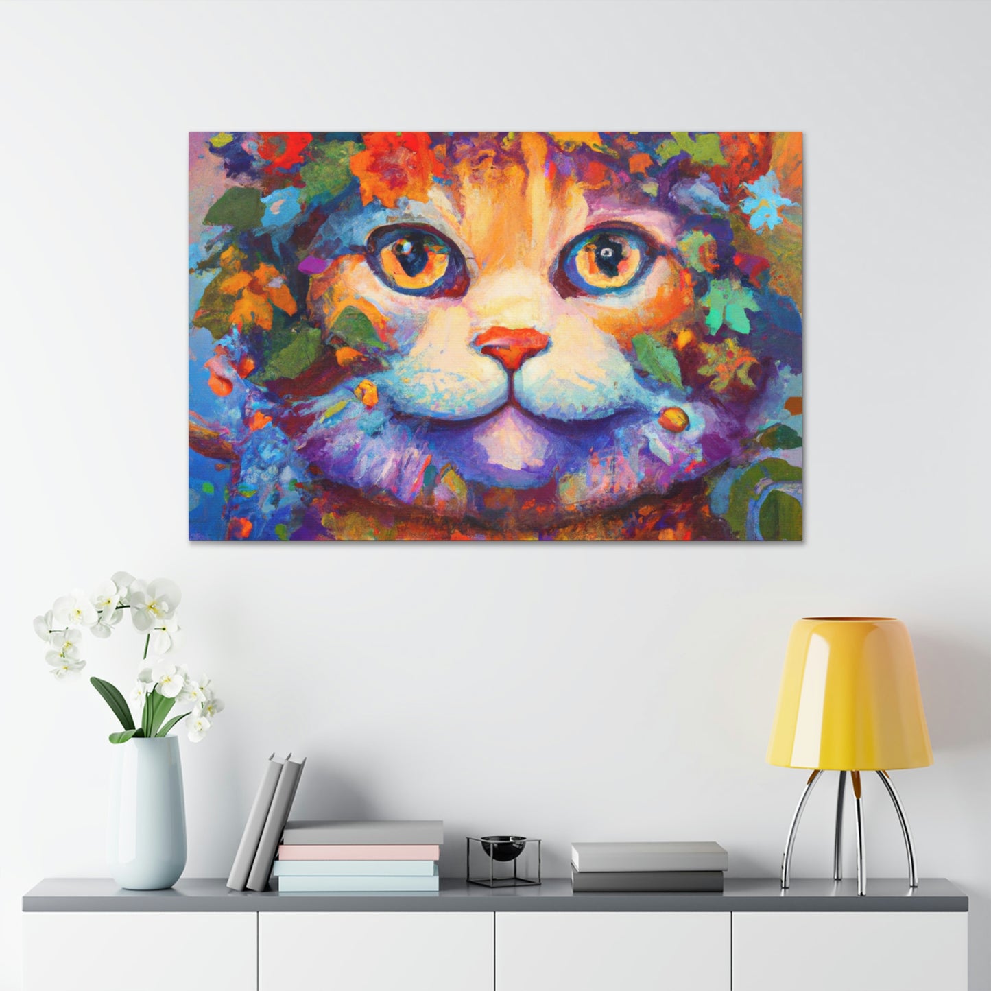Feline Floral - Canvas