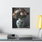"Floral Finesse Vignette" - Canvas