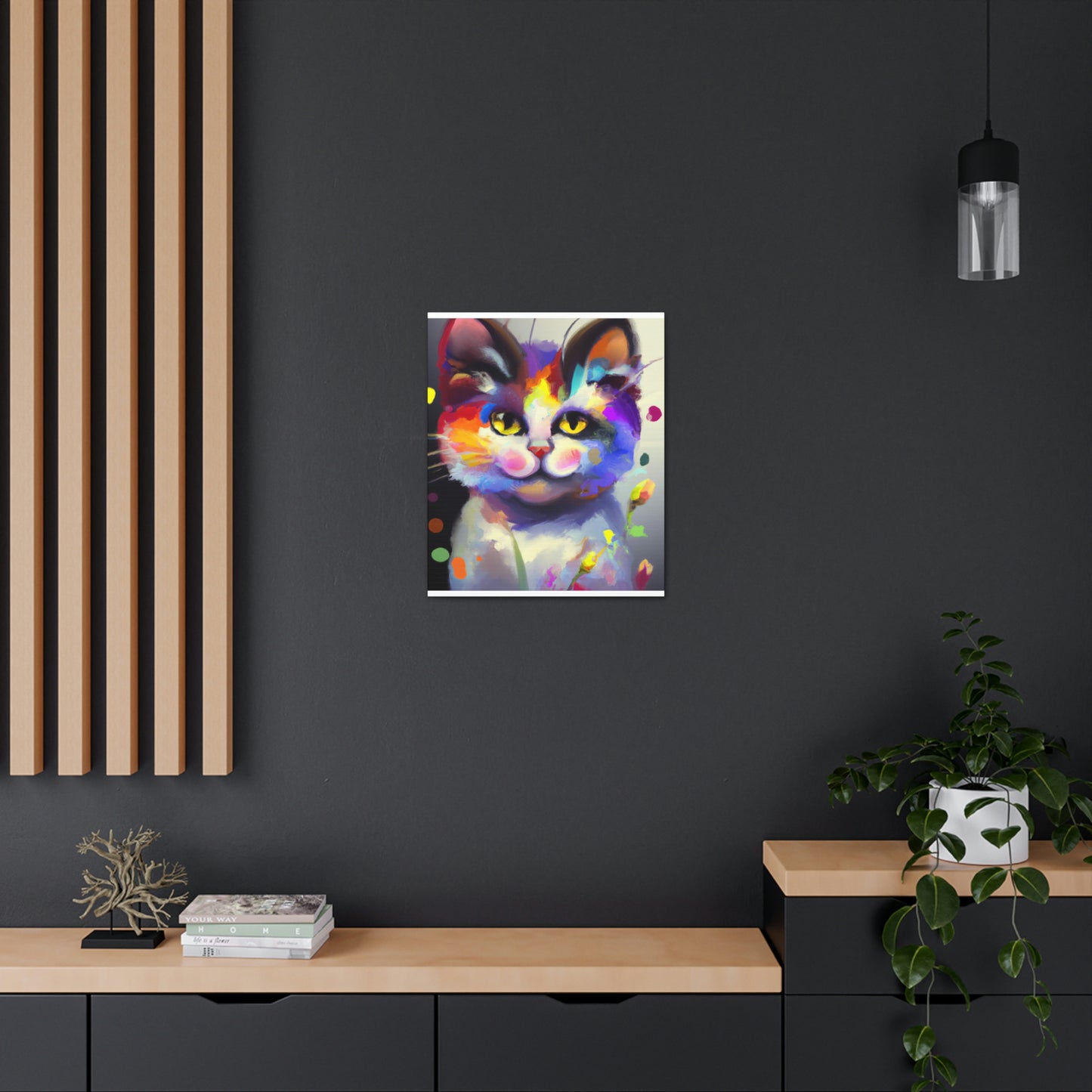 "Fur Florals" - Canvas