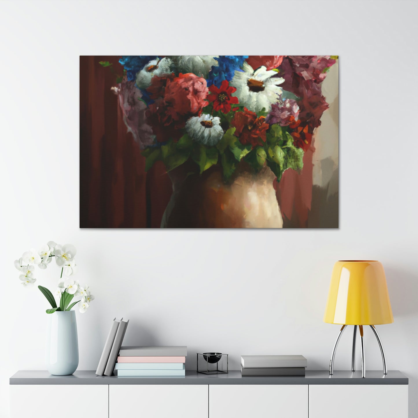 Vibrant Petal Bouquet. - Canvas