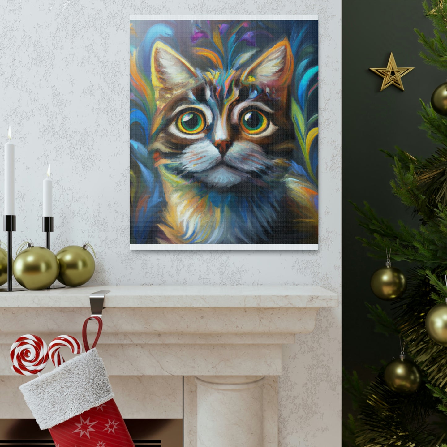 Rainbow Whiskers. - Canvas