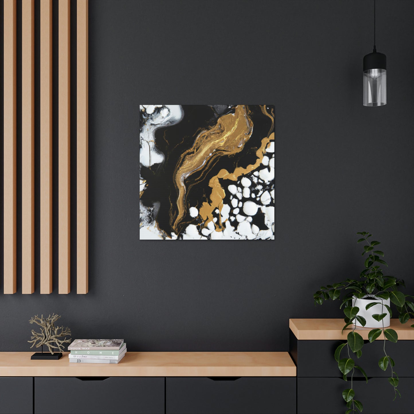 Glittering Ebony Cosmos - Canvas
