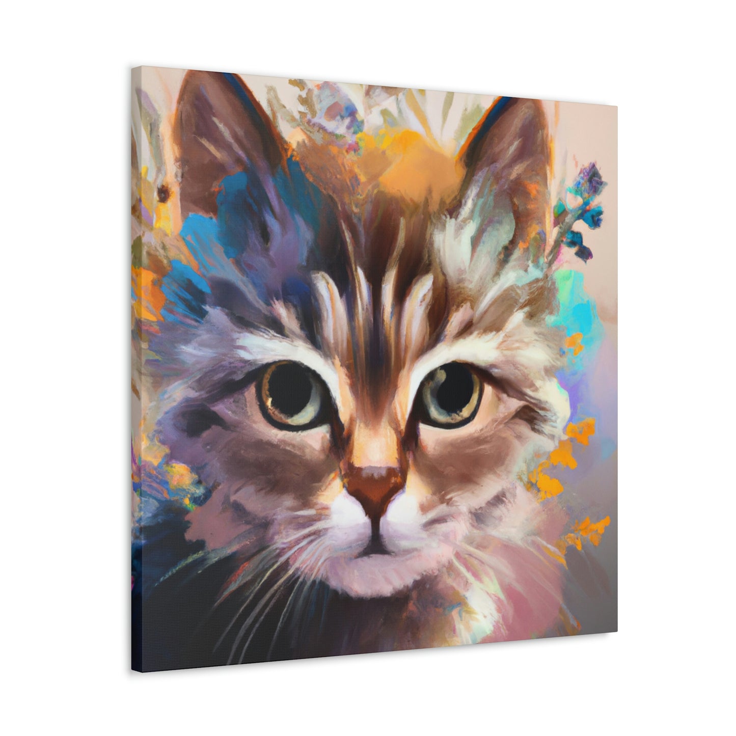 Feline Floral. - Canvas
