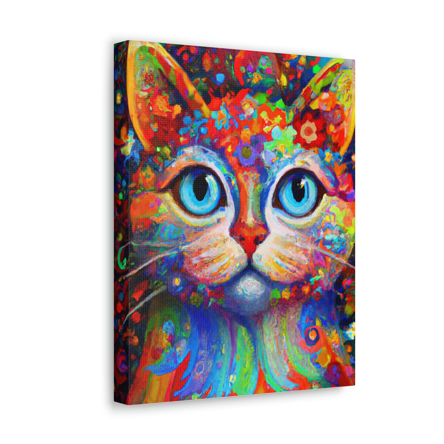 Floral Feline. - Canvas