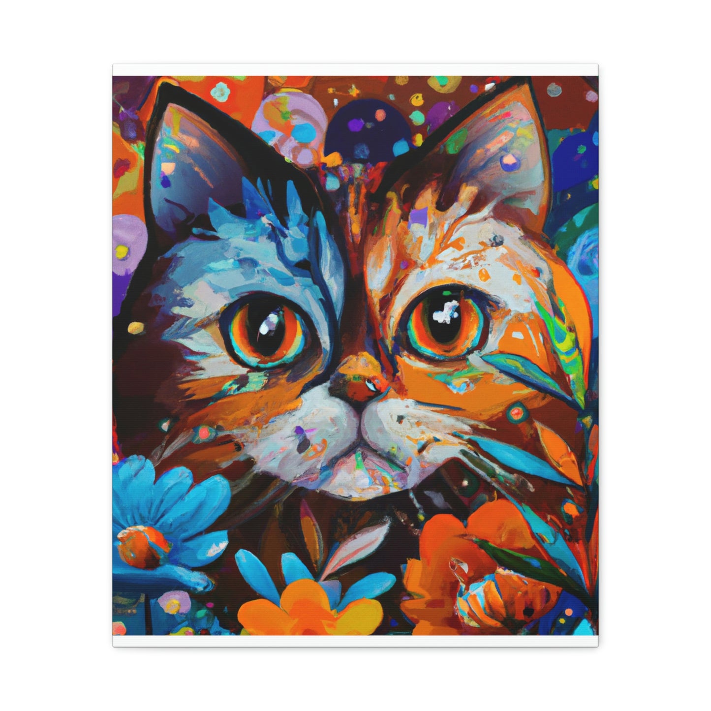 Flower Cat. - Canvas