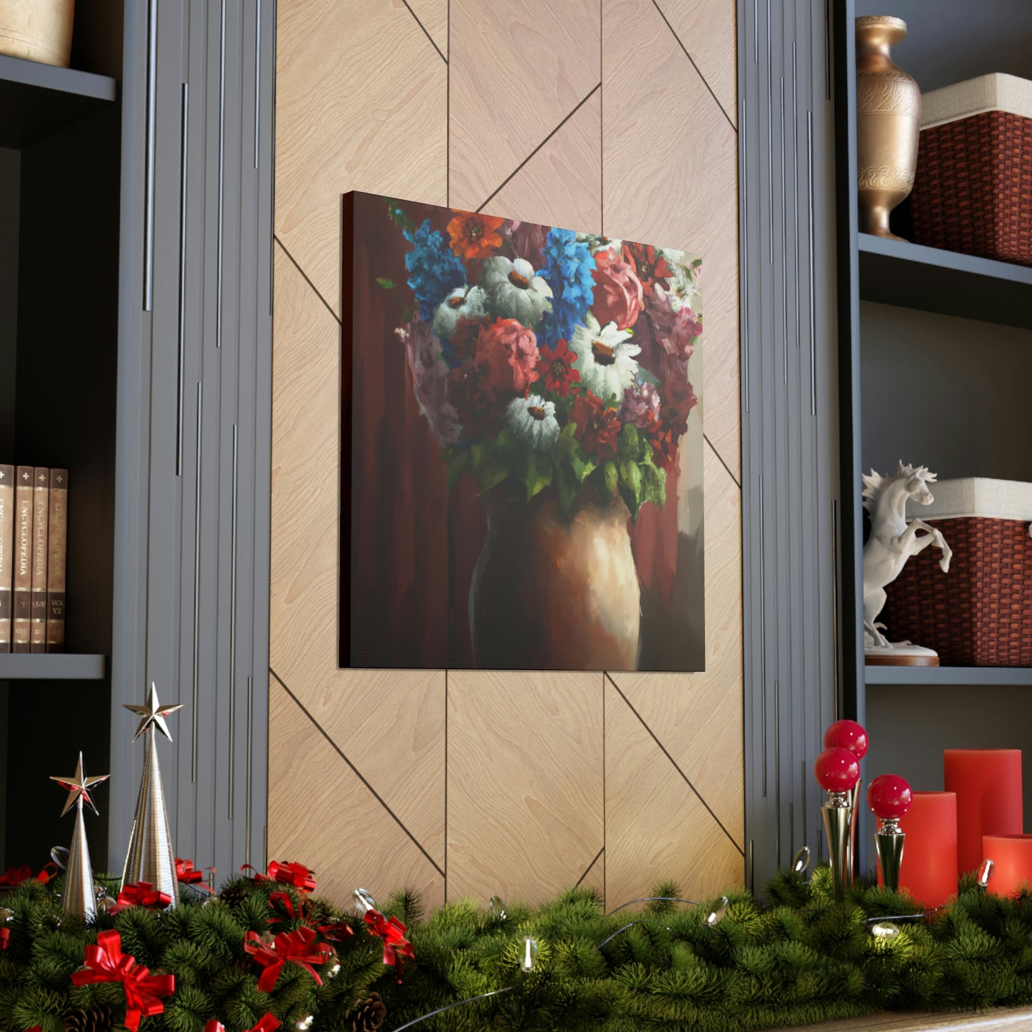 Vibrant Petal Bouquet. - Canvas