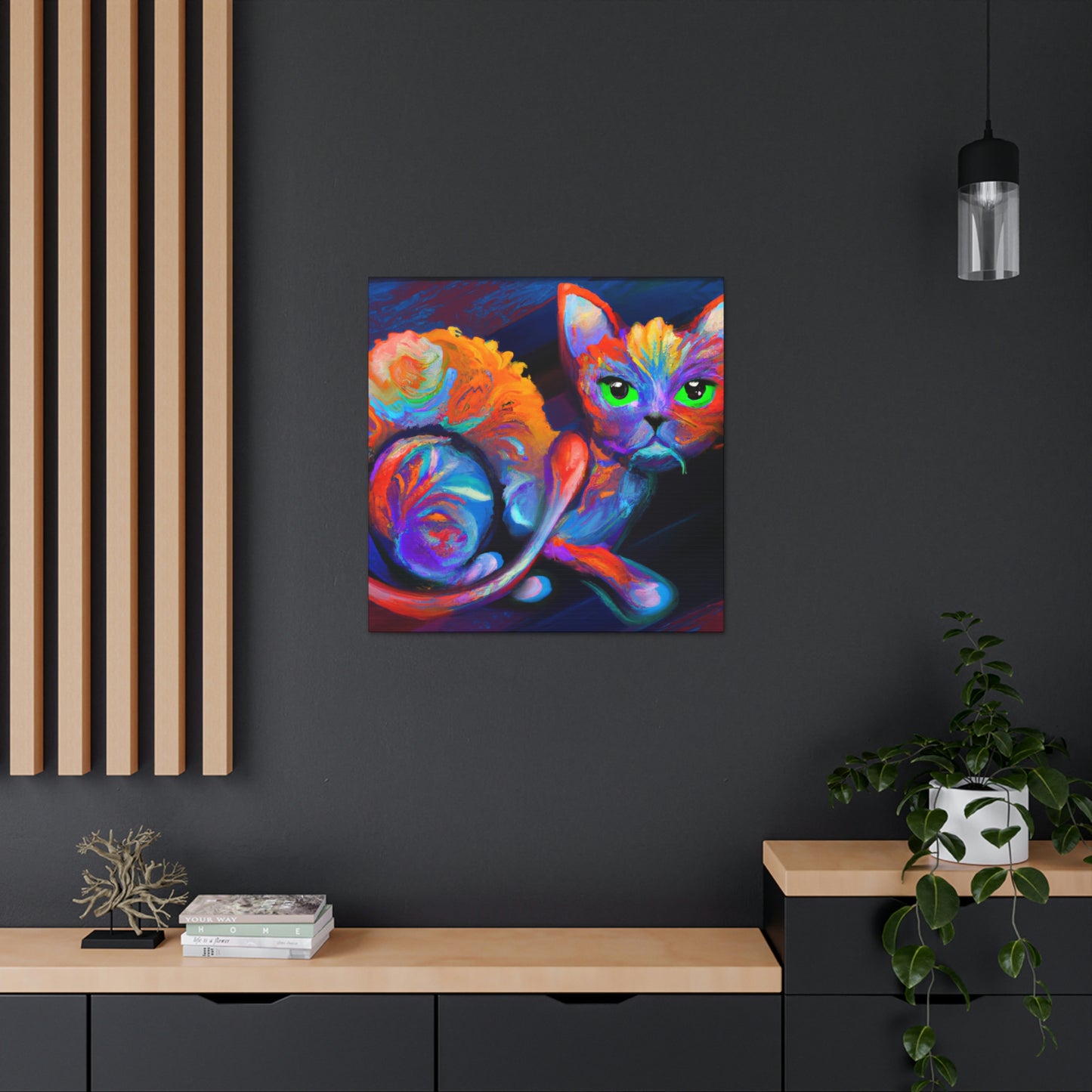 Feline Blooms. - Canvas