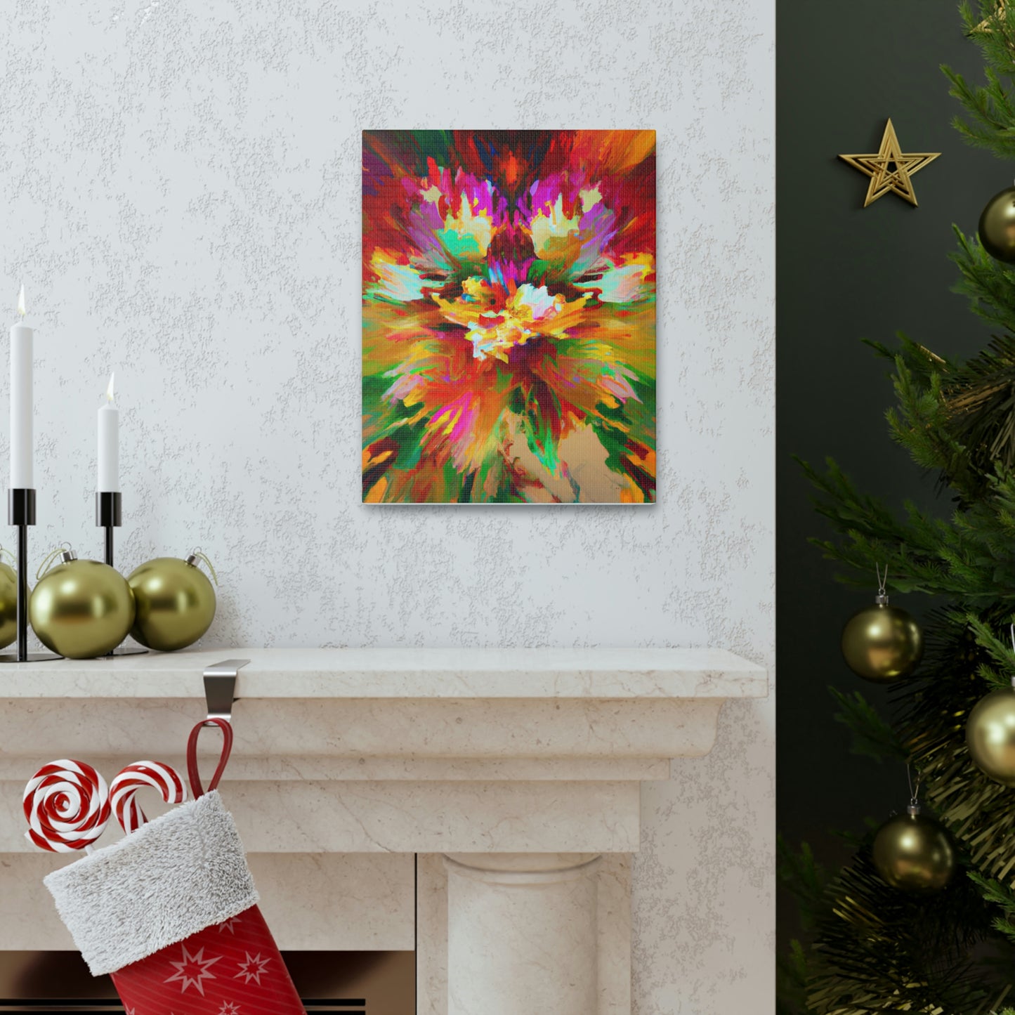 Illuminated Bloom. - Canvas