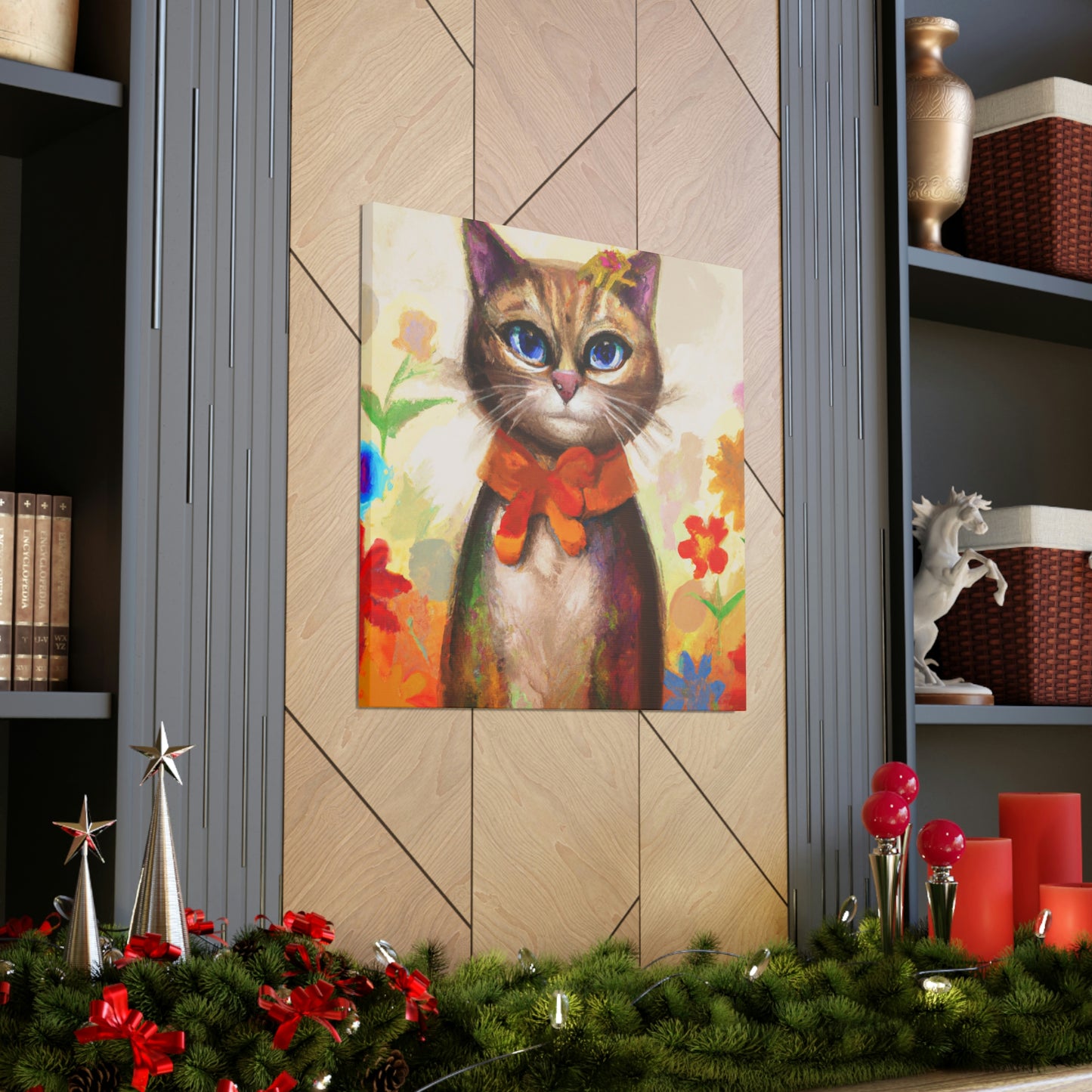 Feline Flora - Canvas