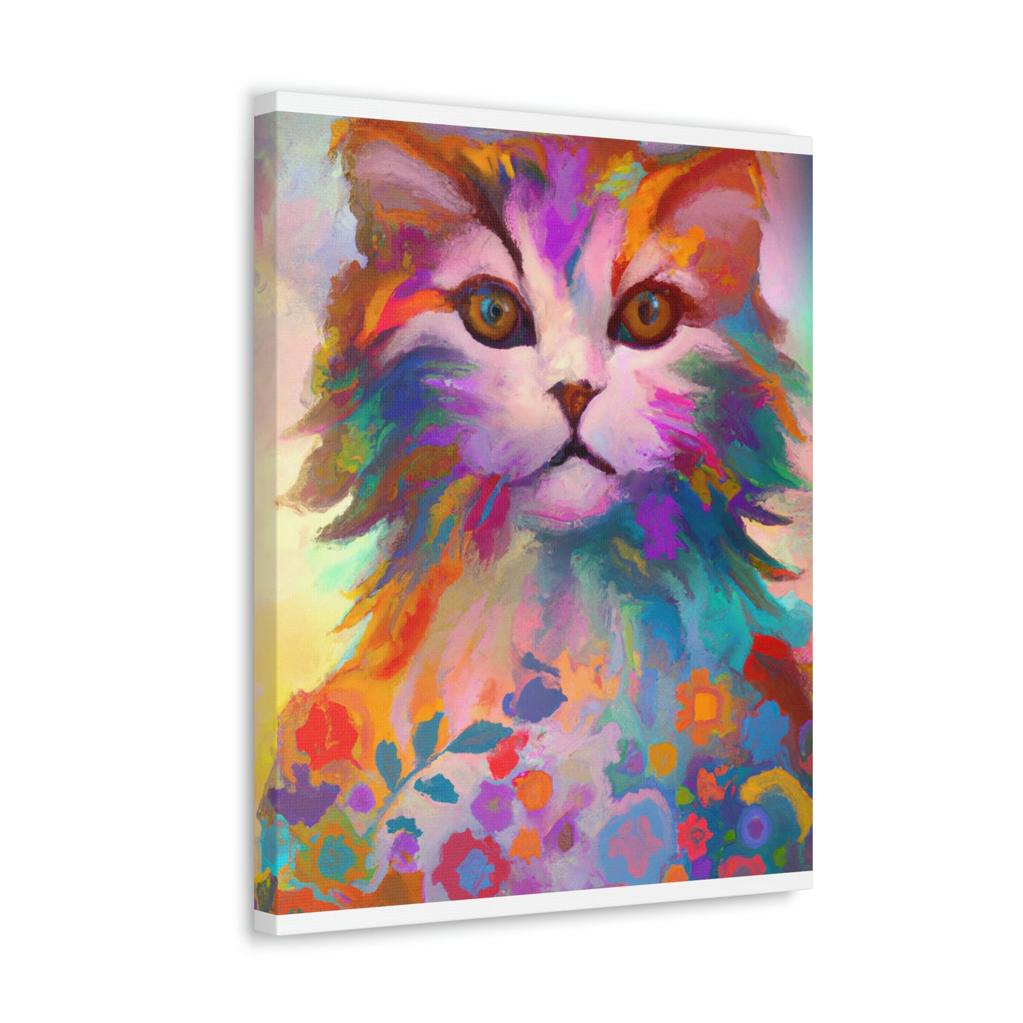 Floral Feline - Canvas