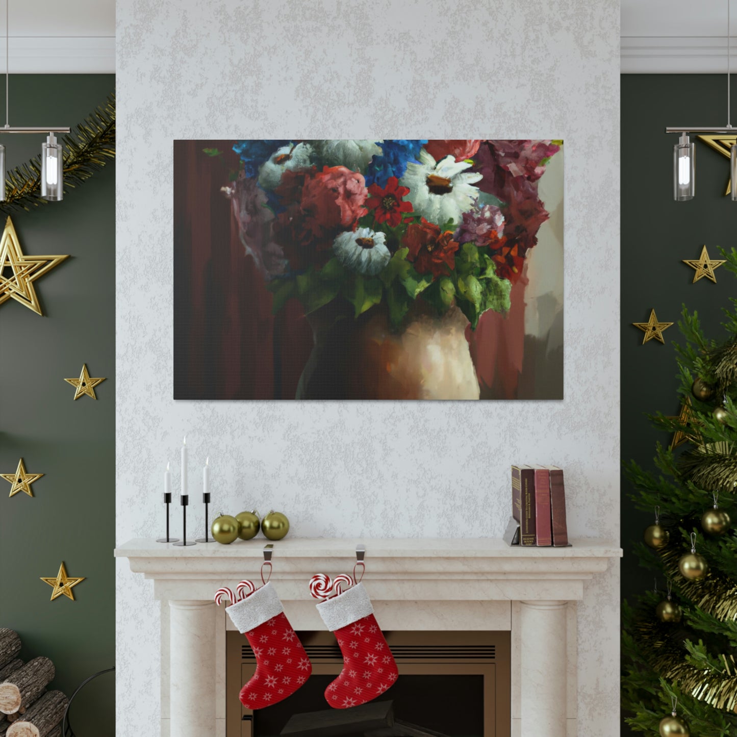 Vibrant Petal Bouquet. - Canvas