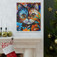 Flower Cat. - Canvas