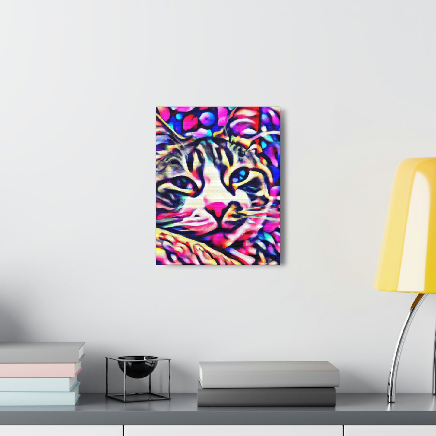 1. Multi-Colored Cat Flux
2. Flowered Digital Mix
3. Flowered Room Cat - Canvas