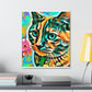 Bright Cat Blooms - Canvas