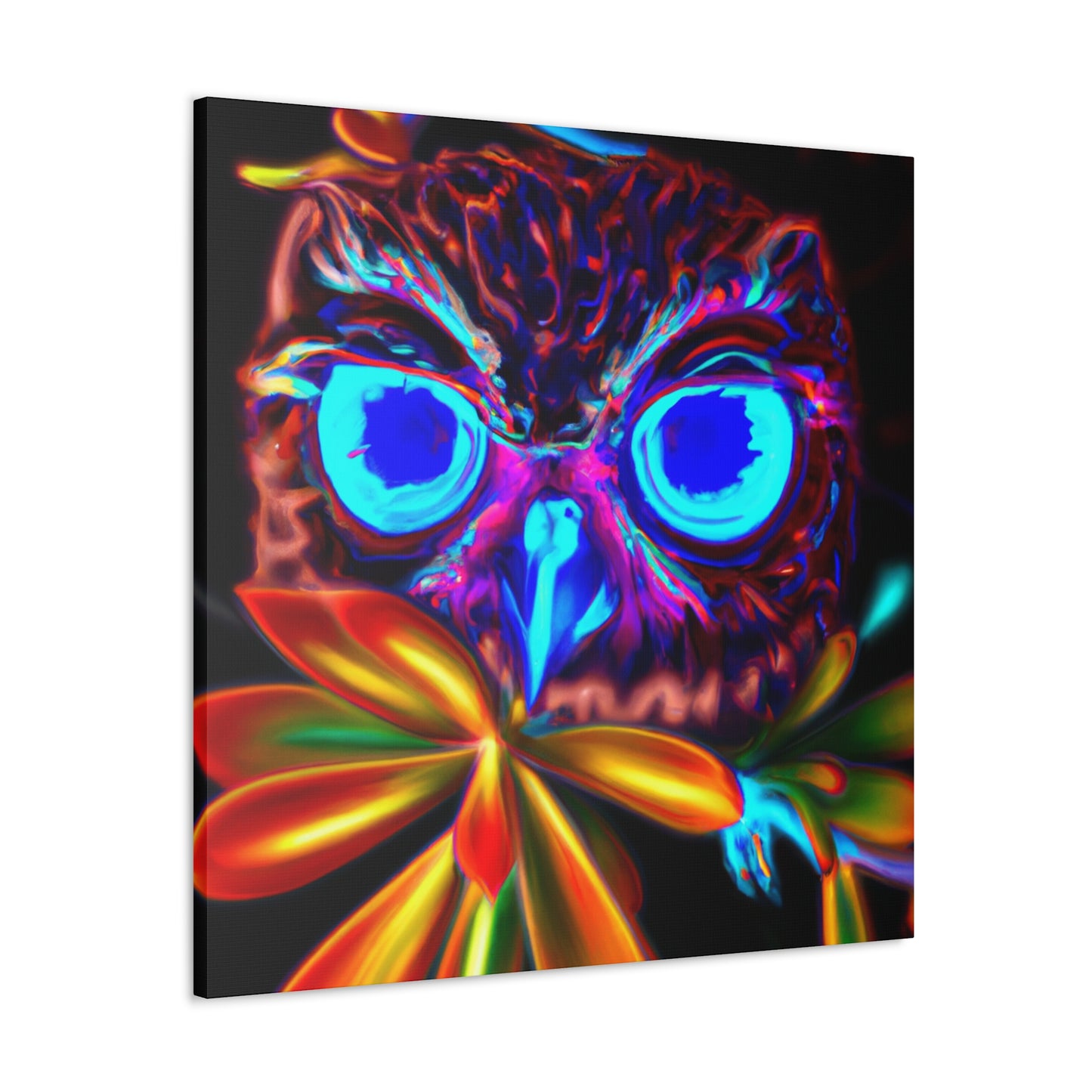 Neo-Owl Bloom - Canvas