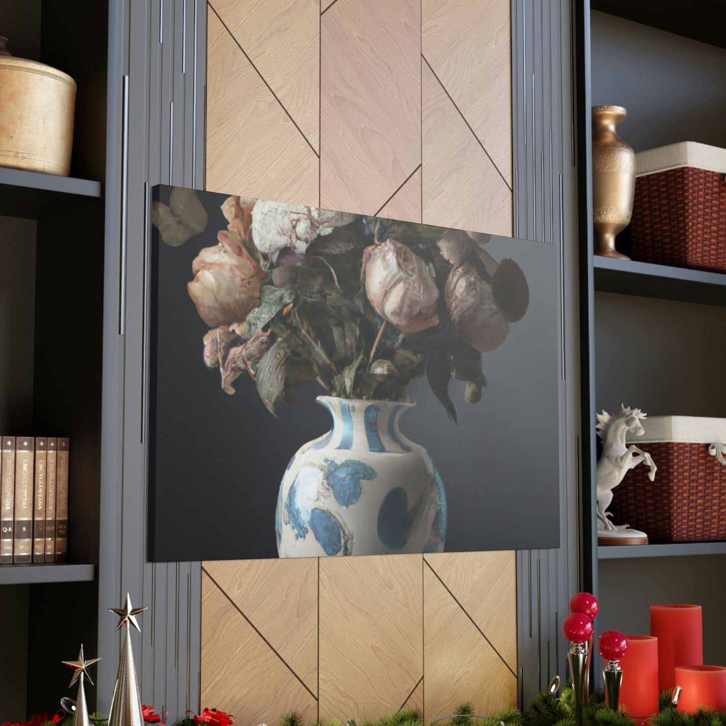 "Floral Finesse Vignette" - Canvas